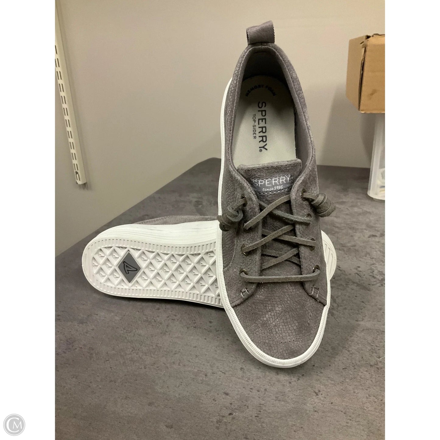 Shoes Sneakers By Sperry In Grey, Size: 6.5