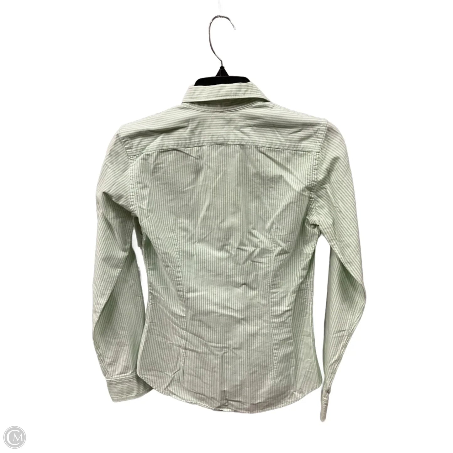 Blouse Long Sleeve By Ralph Lauren In Striped Pattern, Size: S