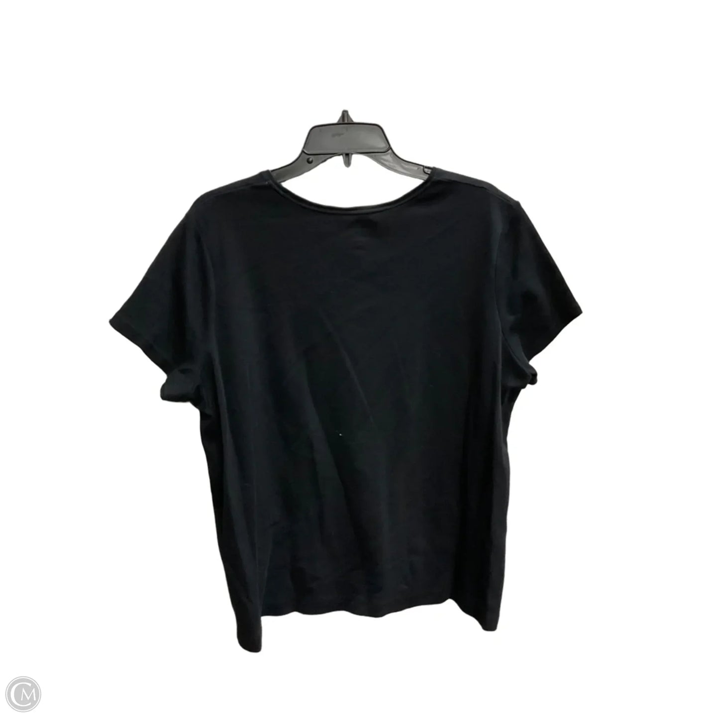 Top Short Sleeve Basic By Croft And Barrow In Black, Size: Xxl