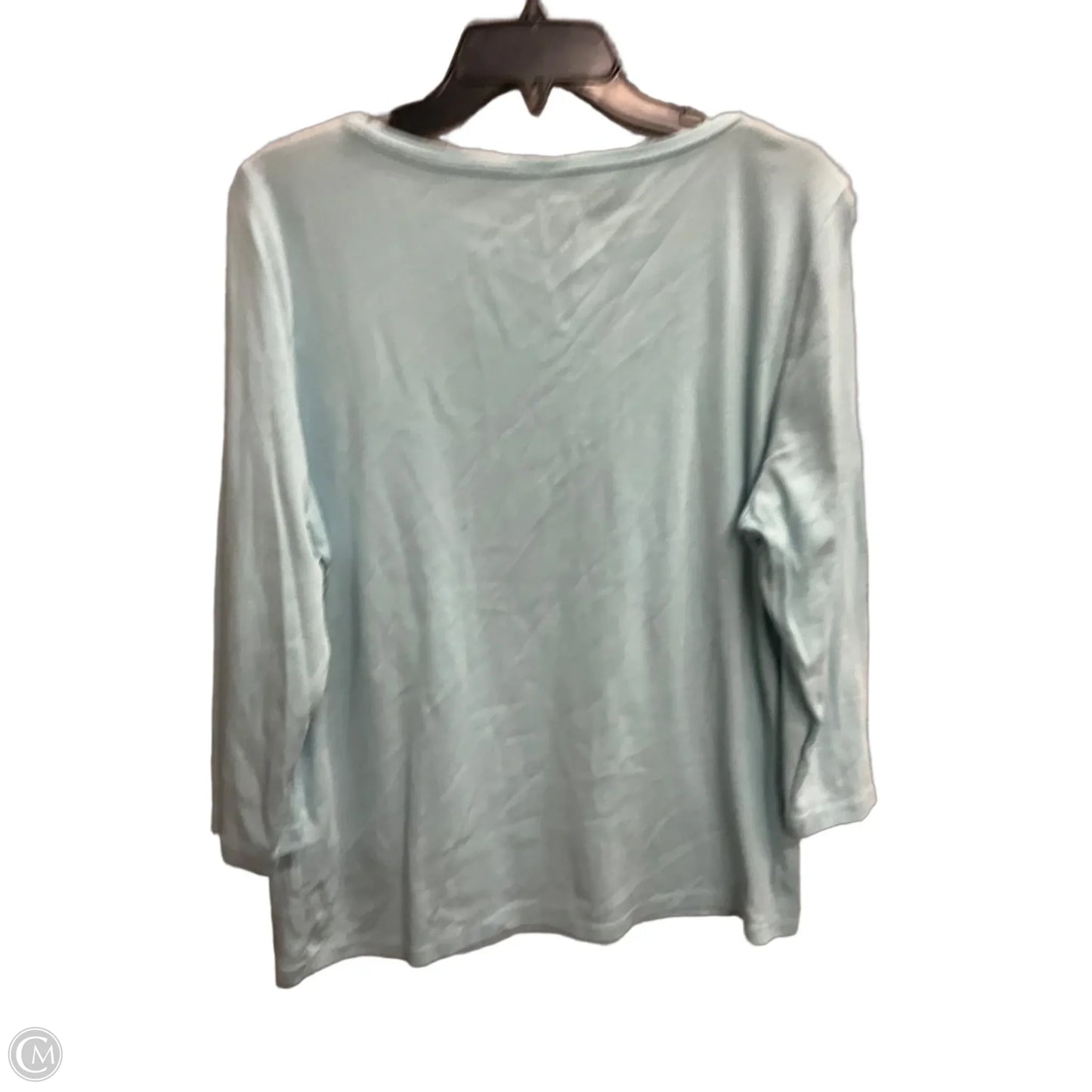 Top 3/4 Sleeve Basic By Talbots In Blue, Size: Xlp