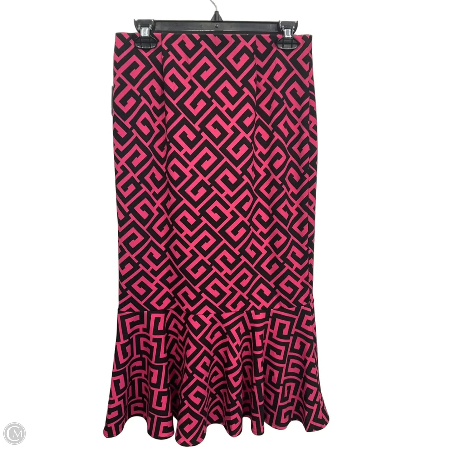 Skirt Midi By Clothes Mentor In Black & Pink, Size: S