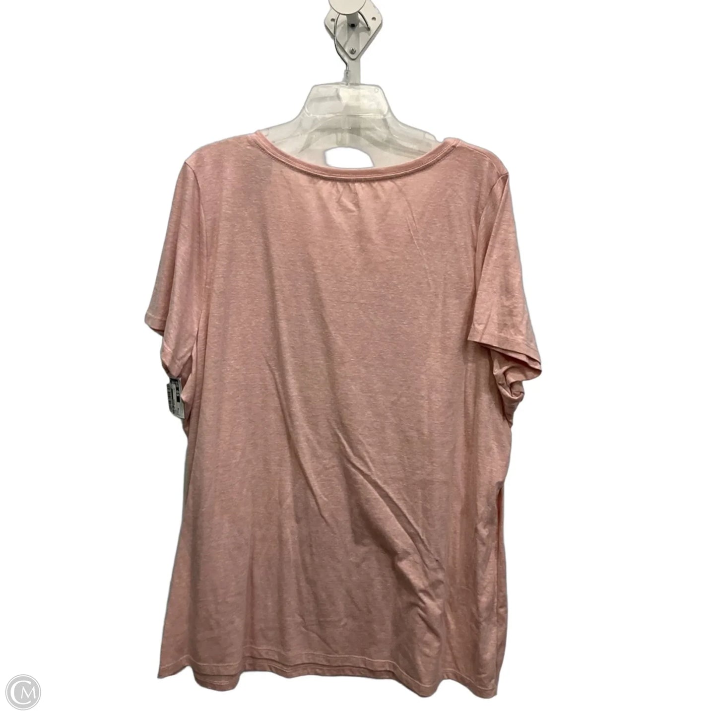 Top Short Sleeve Basic By Lane Bryant In Pink, Size: 3x