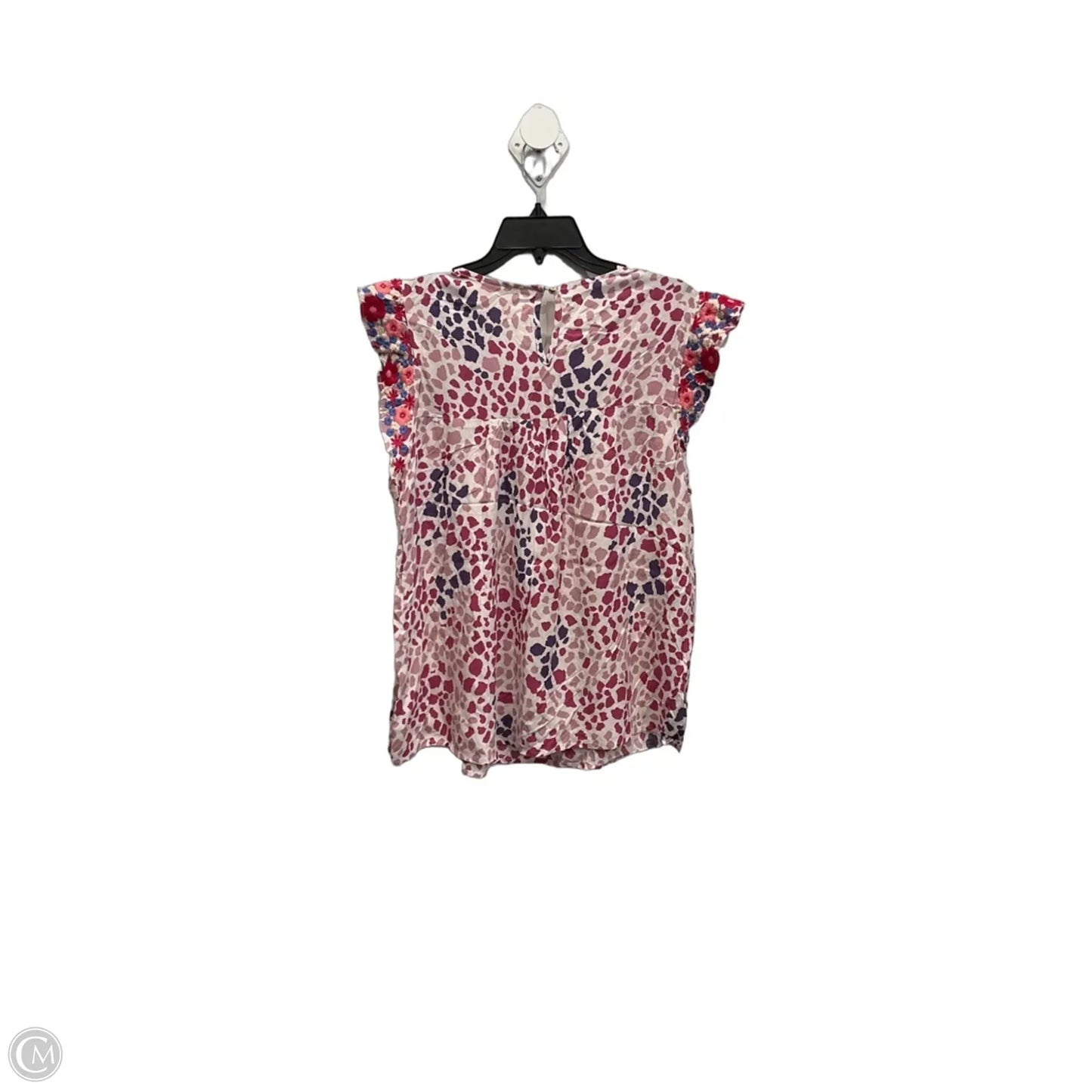 Top Short Sleeve By Savanna Jane In Floral Print, Size: L