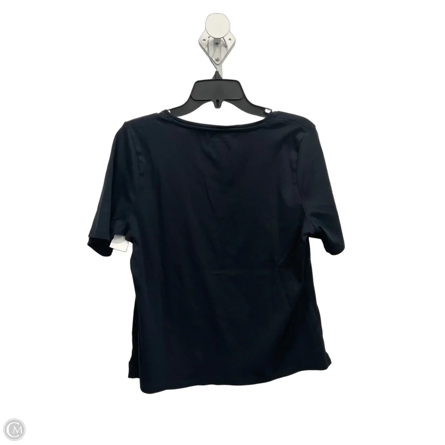 Top Short Sleeve Basic By Talbots In Black, Size: Xlp