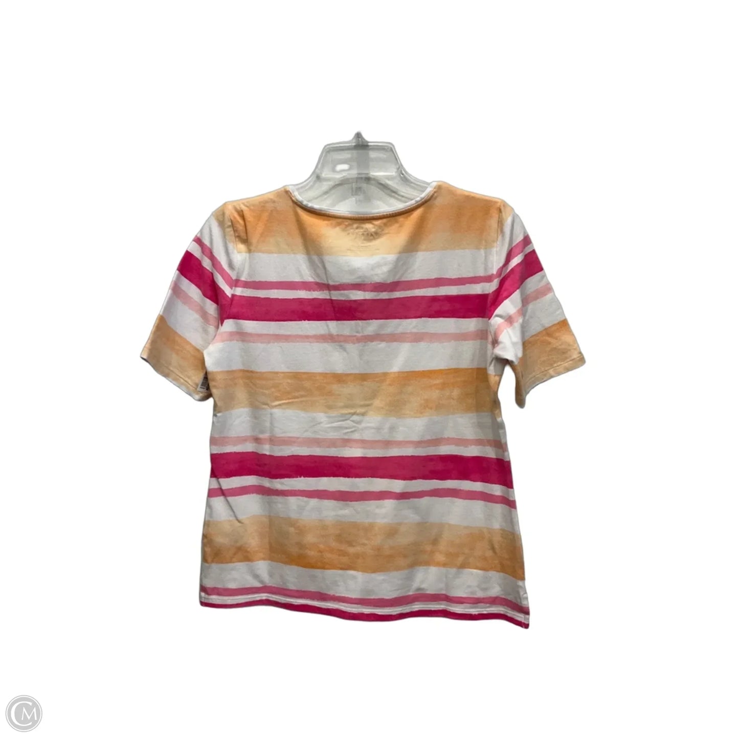 Top Short Sleeve By Talbots In Striped Pattern, Size: Mp