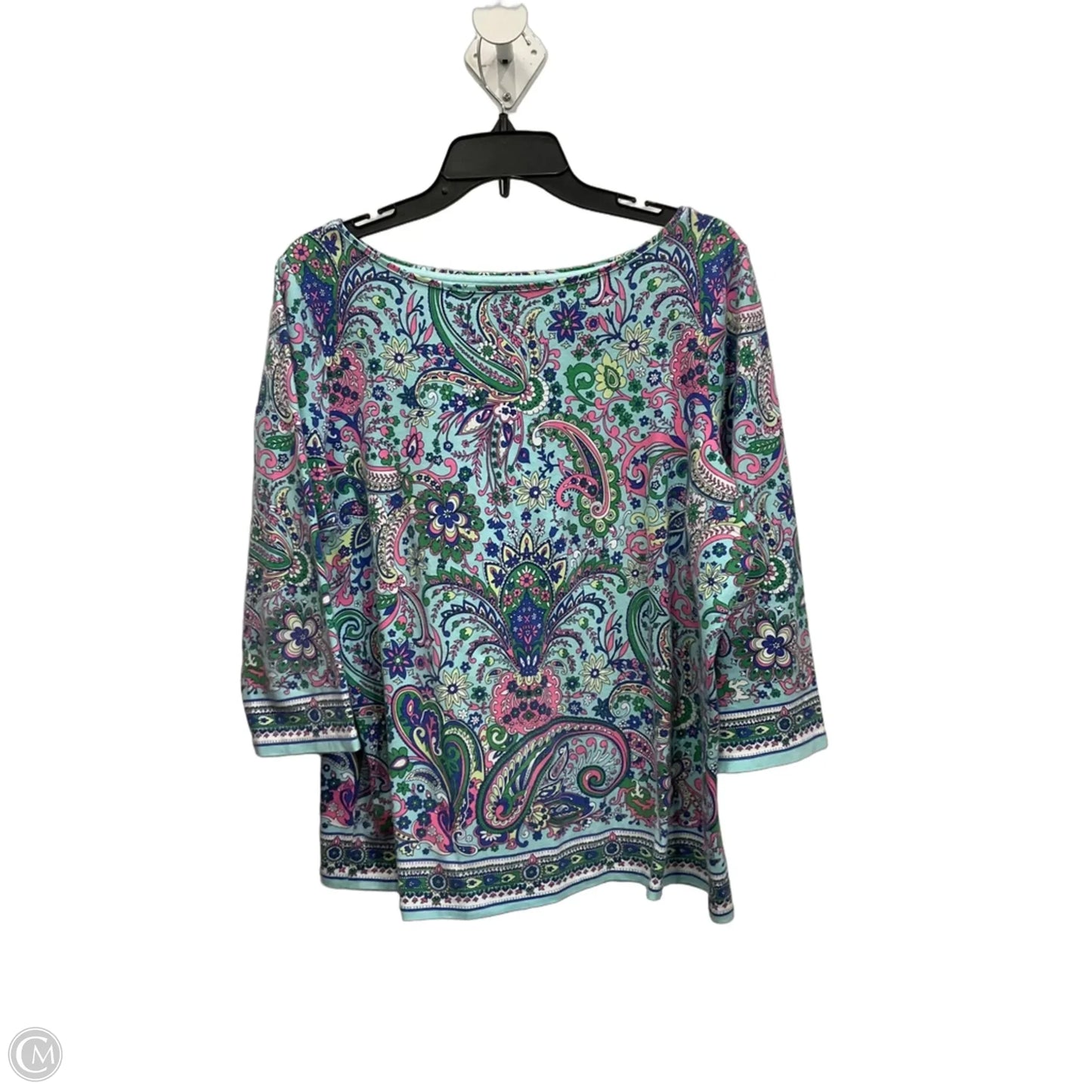 Top 3/4 Sleeve By Talbots In Paisley Print, Size: 1x