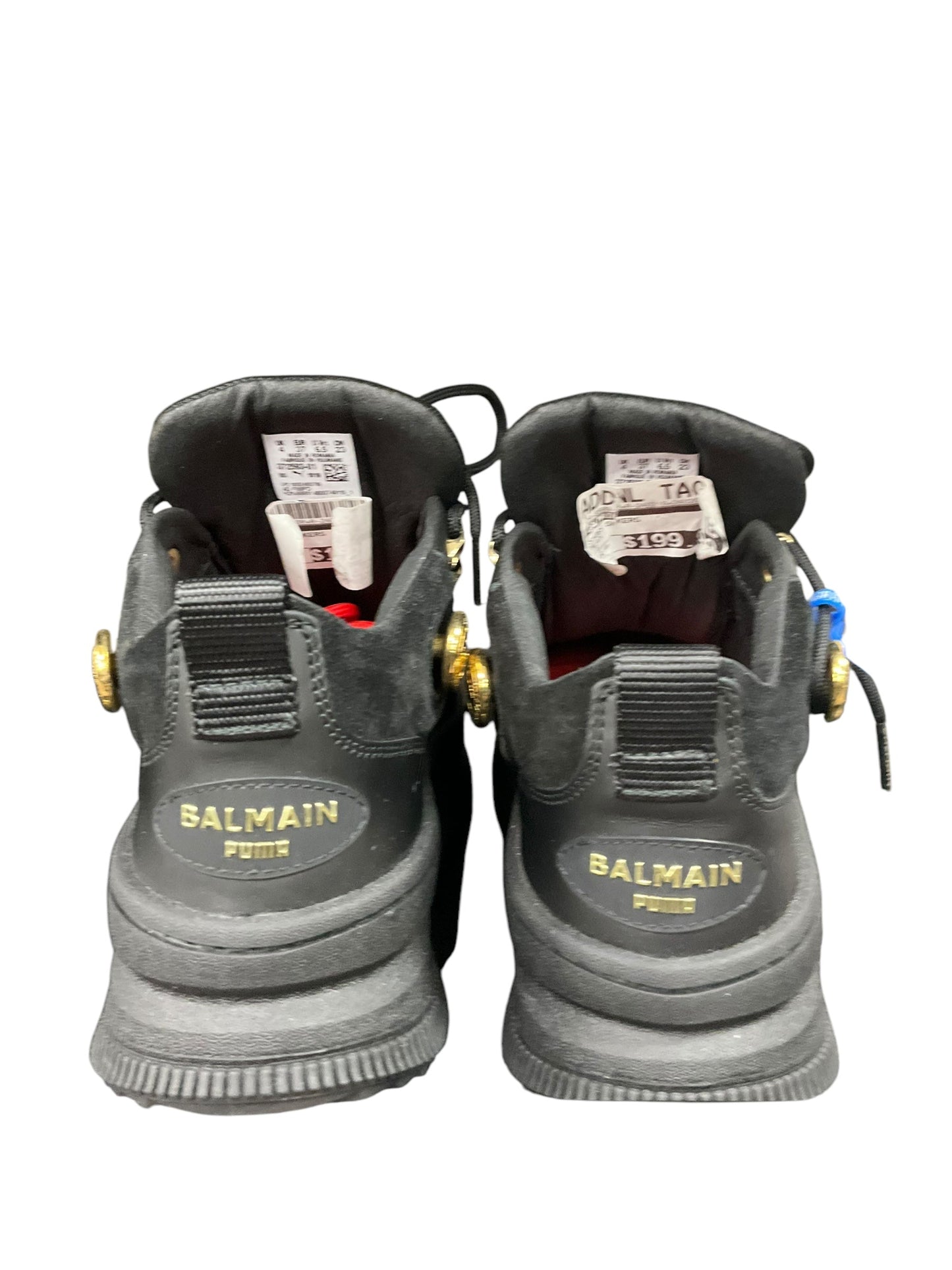Shoes Sneakers By Balmain In Black, Size: 6.5