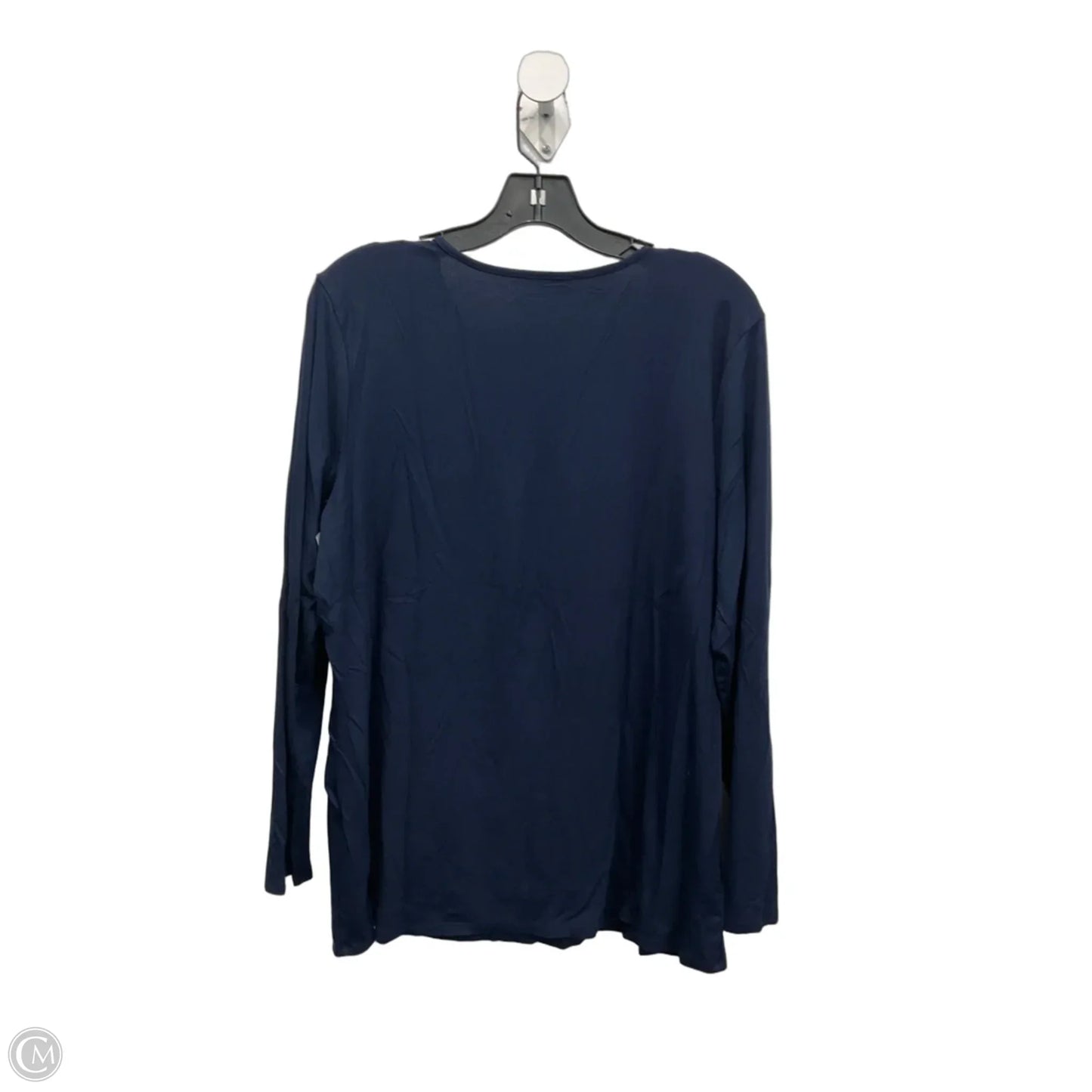 Top Long Sleeve By Chicos In Navy, Size: 3x