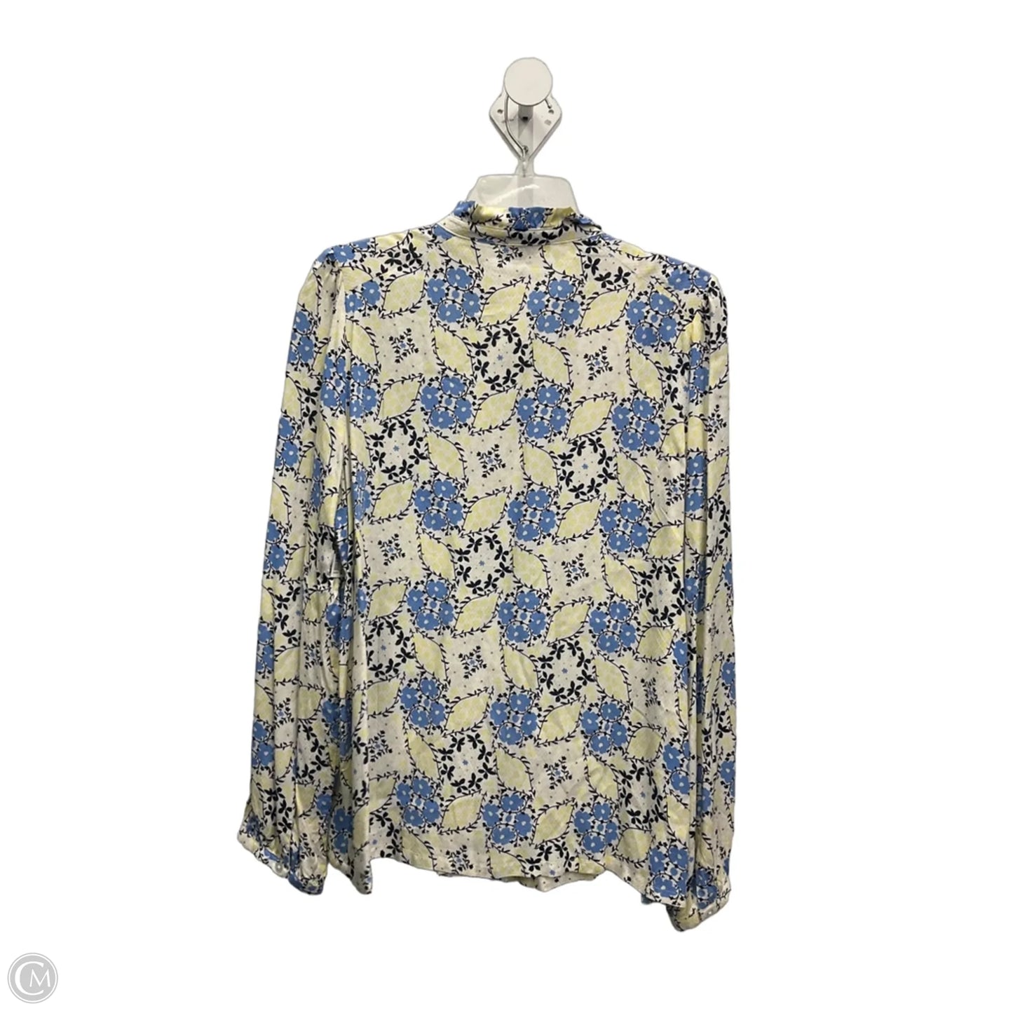 Blouse Long Sleeve By Loft In Floral Print, Size: L