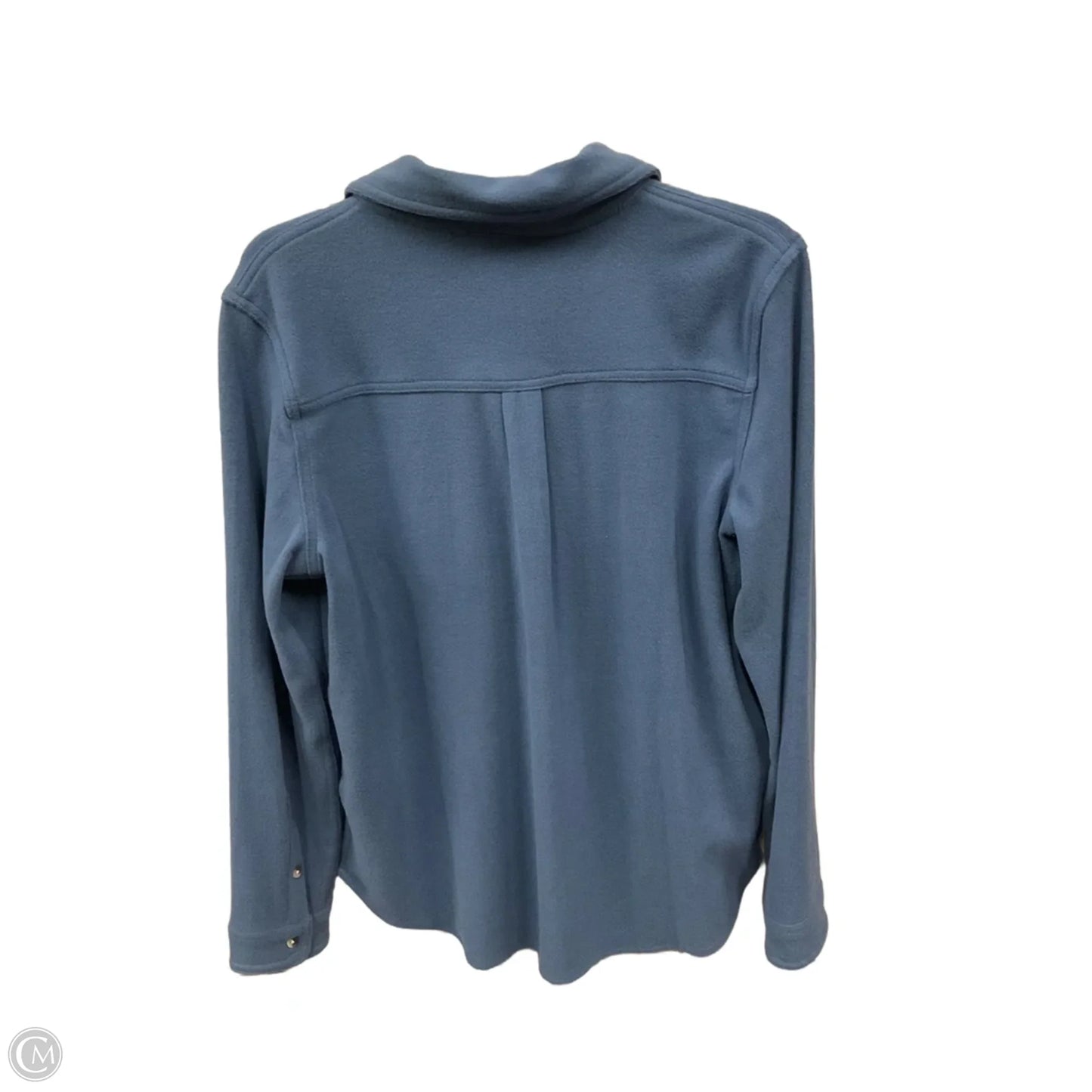Blouse Long Sleeve By Workshop In Blue, Size: Large