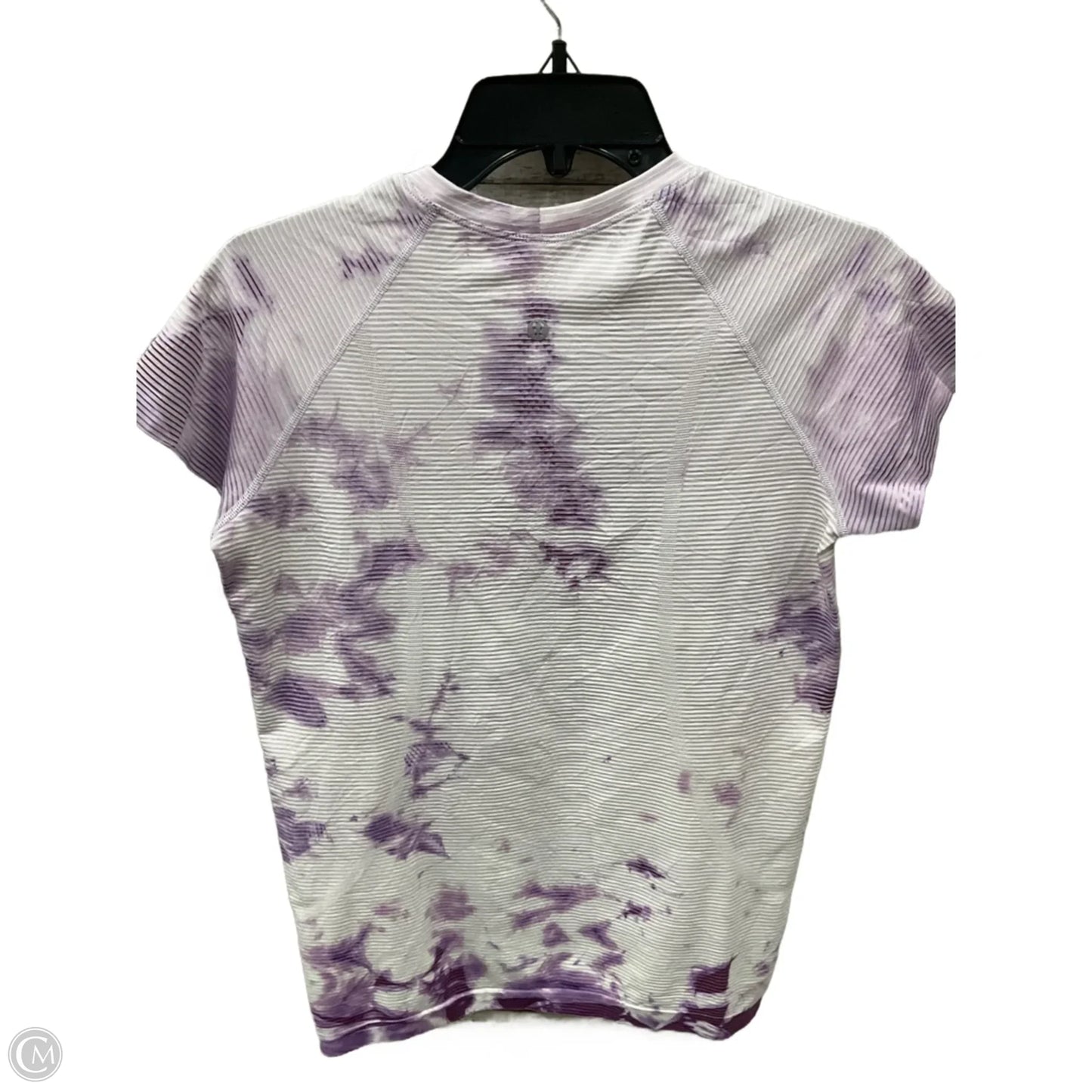 Athletic Top Short Sleeve By Lululemon In Animal Print, Size: M