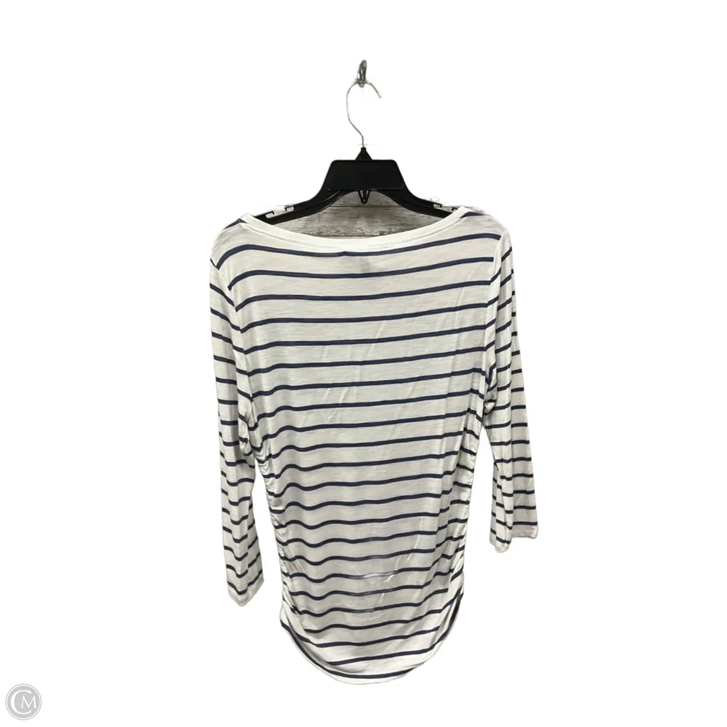 Top Long Sleeve By White House Black Market In Striped Pattern, Size: M