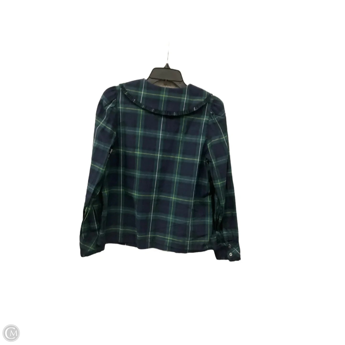 Blouse Long Sleeve By Vineyard Vines In Plaid Pattern, Size: S