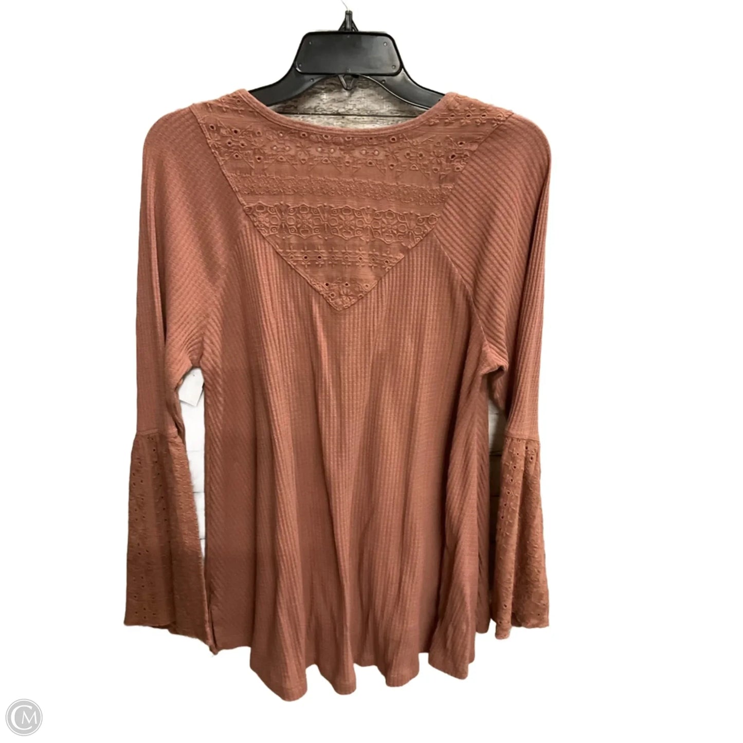 Top Long Sleeve By Free People In Brown, Size: M