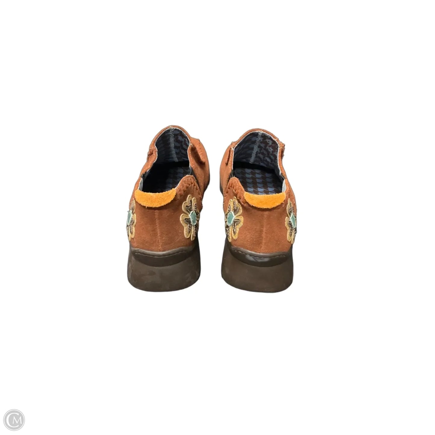 Boots Ankle Flats By Clarks In Brown, Size: 6.5