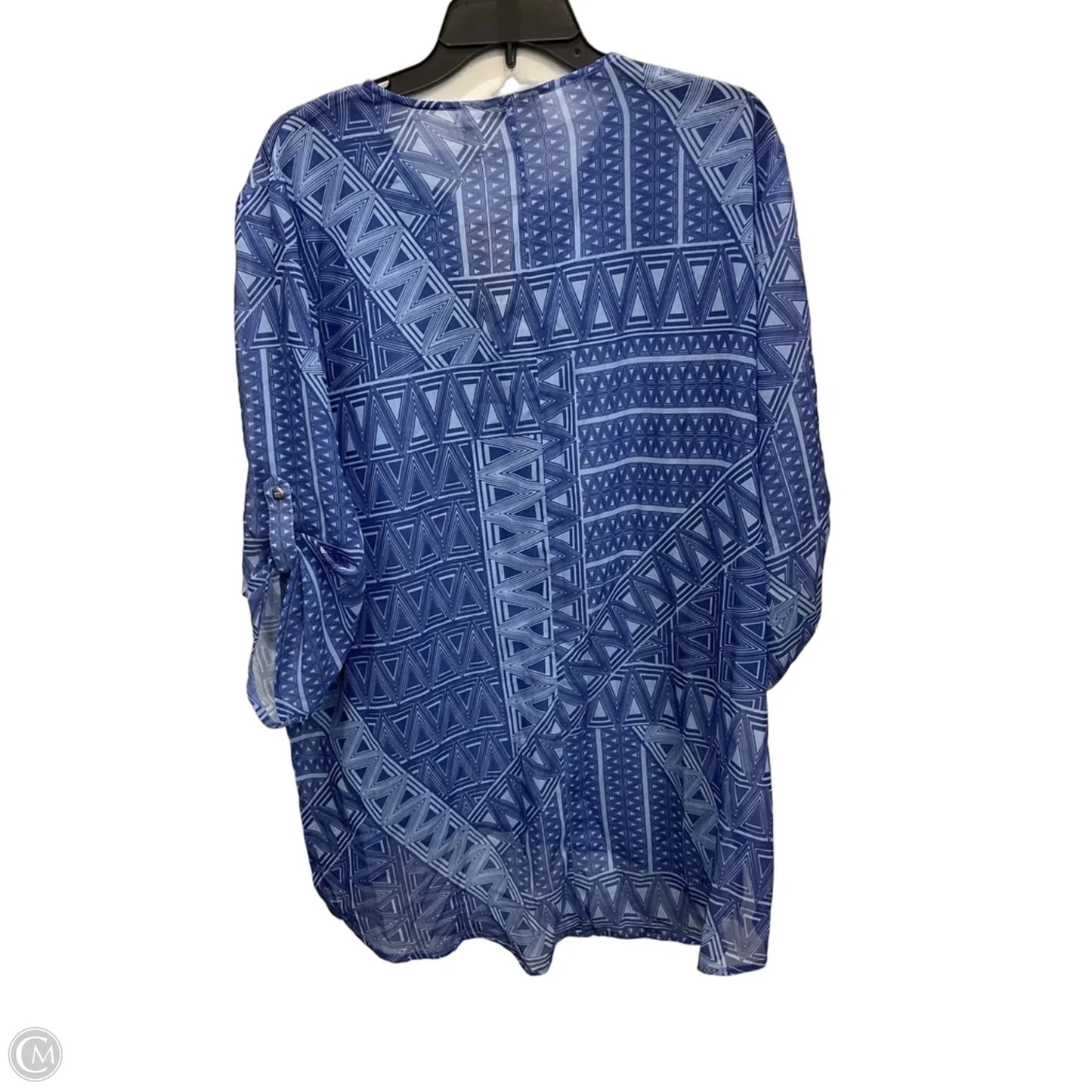 Top 3/4 Sleeve By Chicos In Blue, Size: Xl