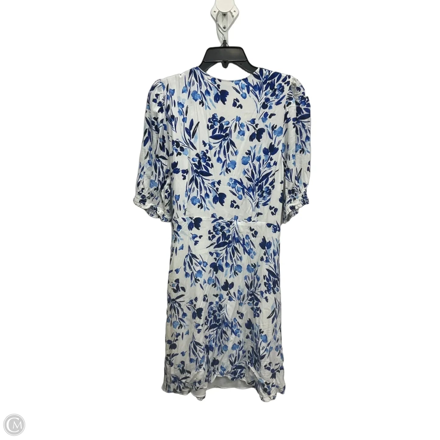 Dress Casual Midi By Banana Republic In Blue & White, Size: Xl