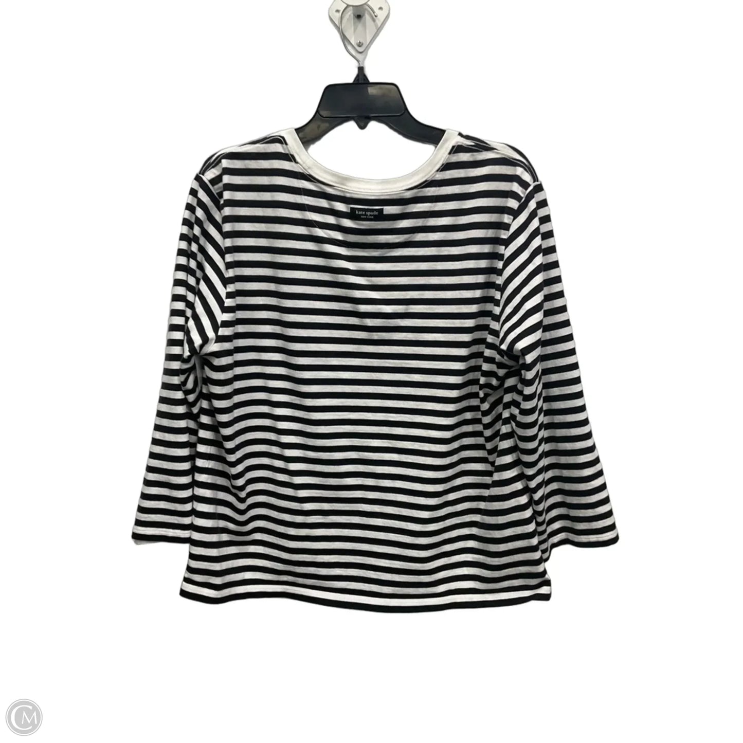 Top Long Sleeve Designer By Kate Spade In Striped Pattern, Size: L