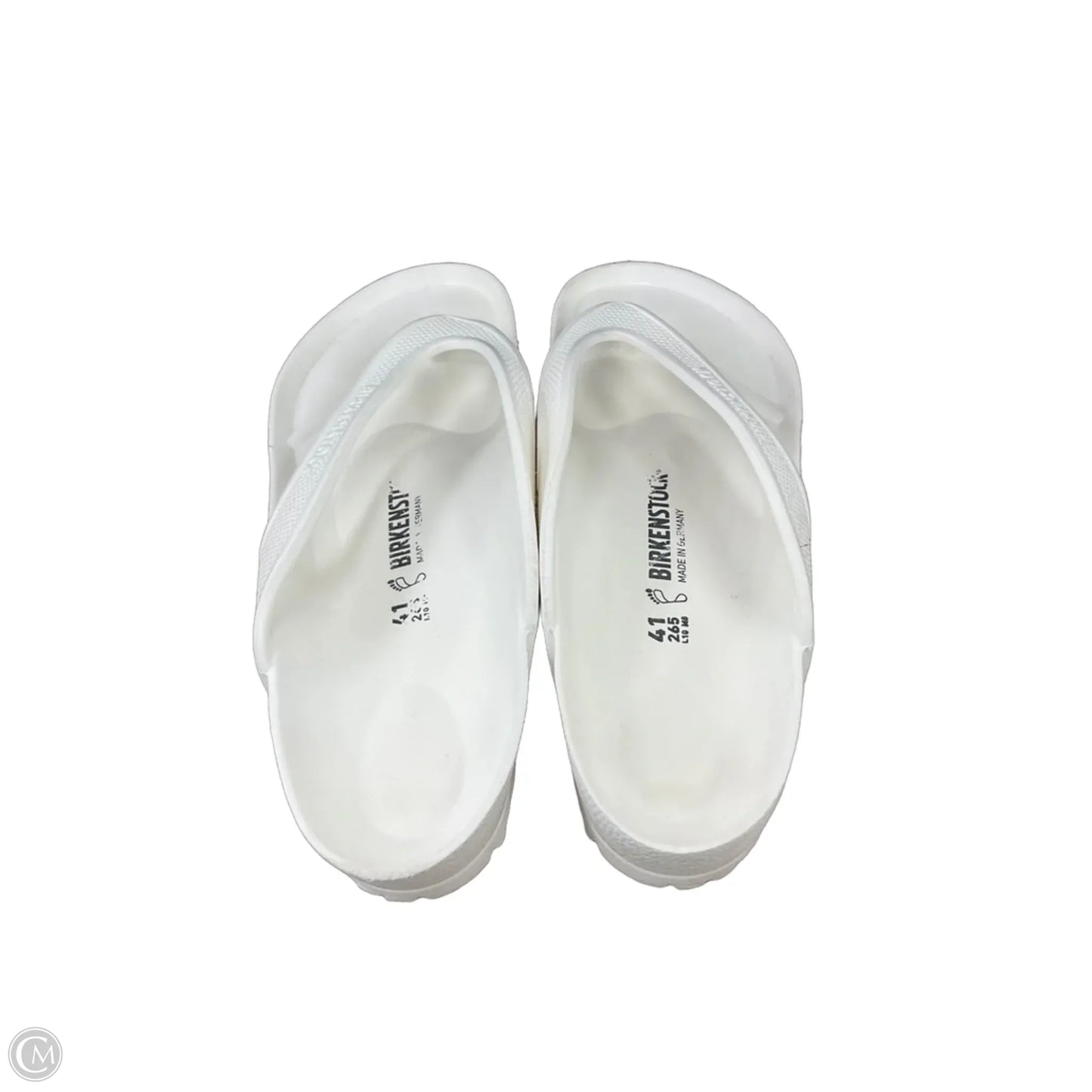 Sandals Flip Flops By Birkenstock In White, Size: 10