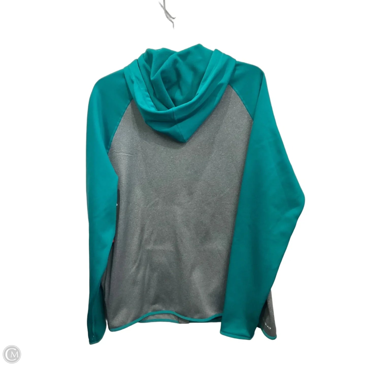 Athletic Jacket By Nike In Green & Grey, Size: Xl