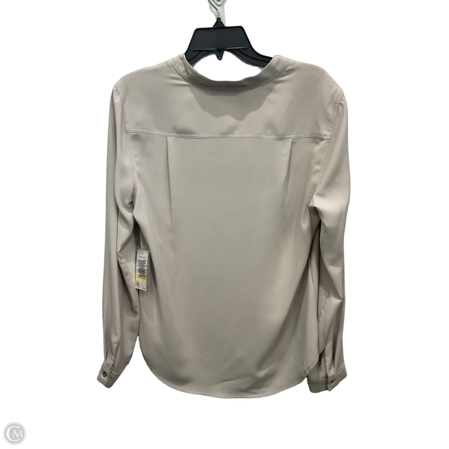 Blouse Long Sleeve By Nine West In Beige, Size: M