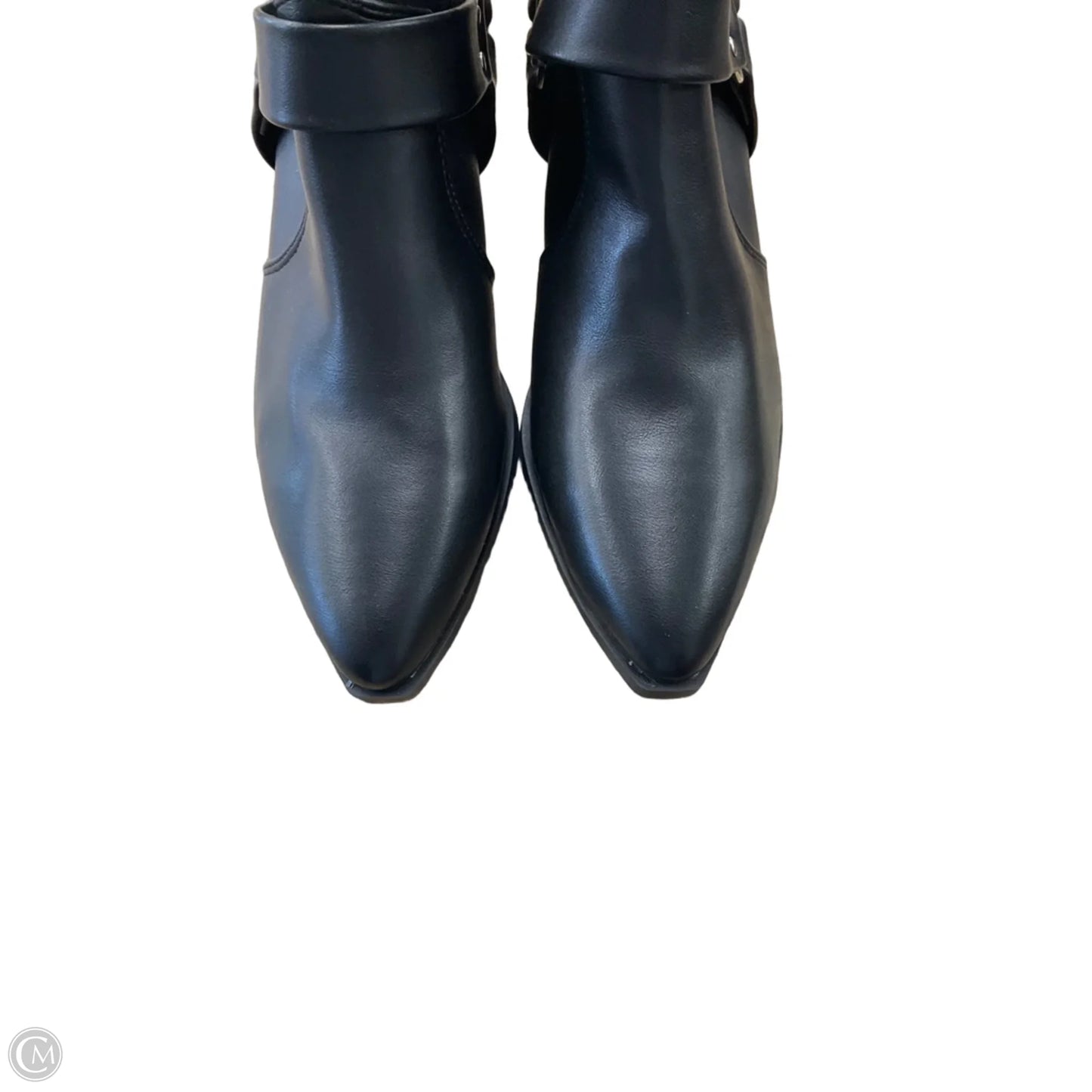 Boots Ankle Heels By Time And Tru In Black, Size: 10
