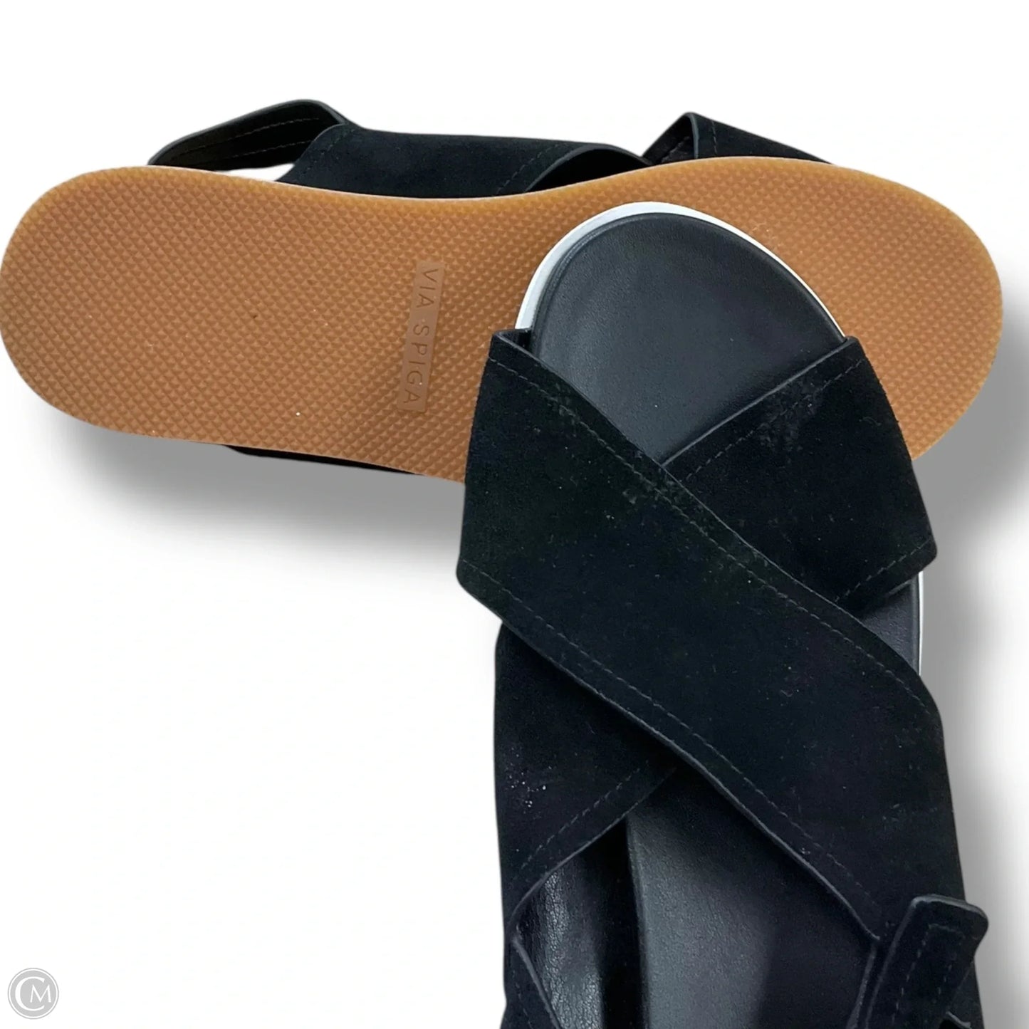 Sandals Heels Platform By Via Spiga In Black & White, Size: 8