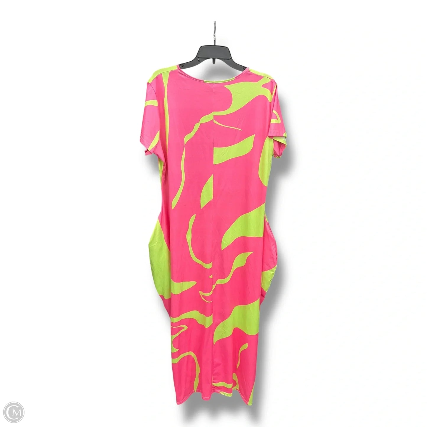 Dress Casual Maxi By Cme In Green & Pink, Size: 3x