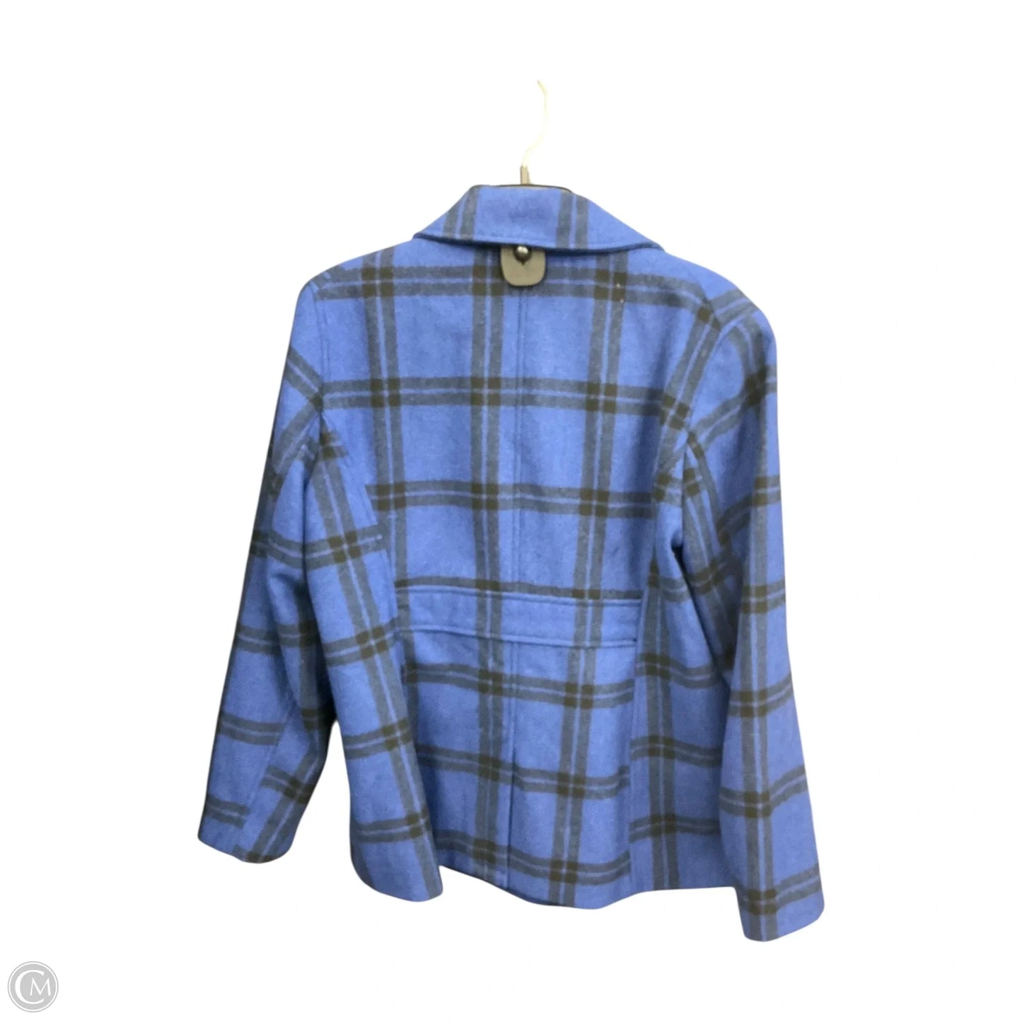 Coat Peacoat By Old Navy In Black & Blue, Size: L