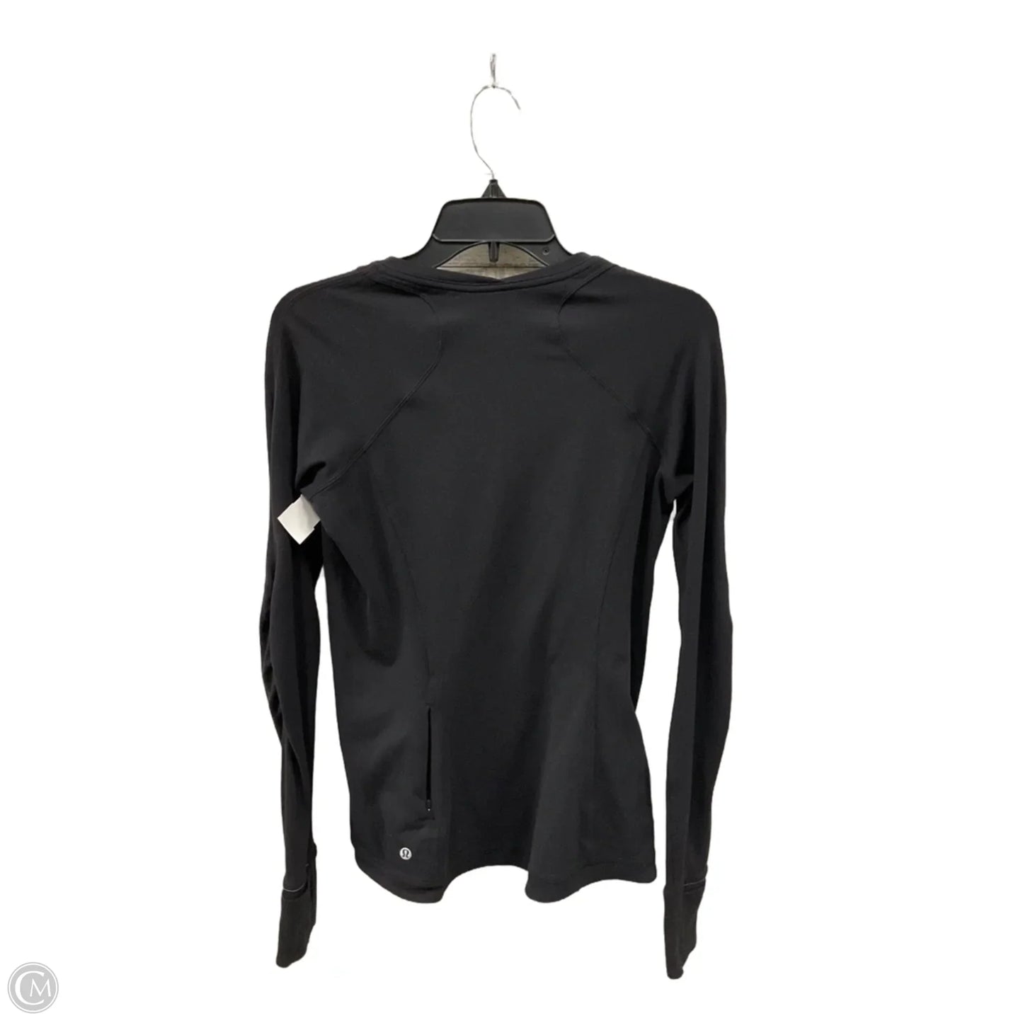 Athletic Top Long Sleeve Crewneck By Lululemon In Black, Size: M