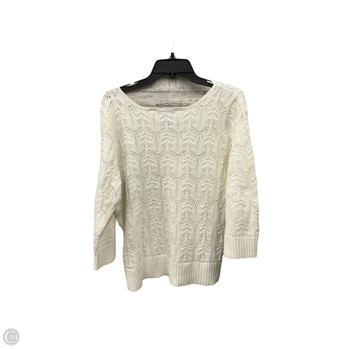Sweater By Charter Club In White, Size: Xl