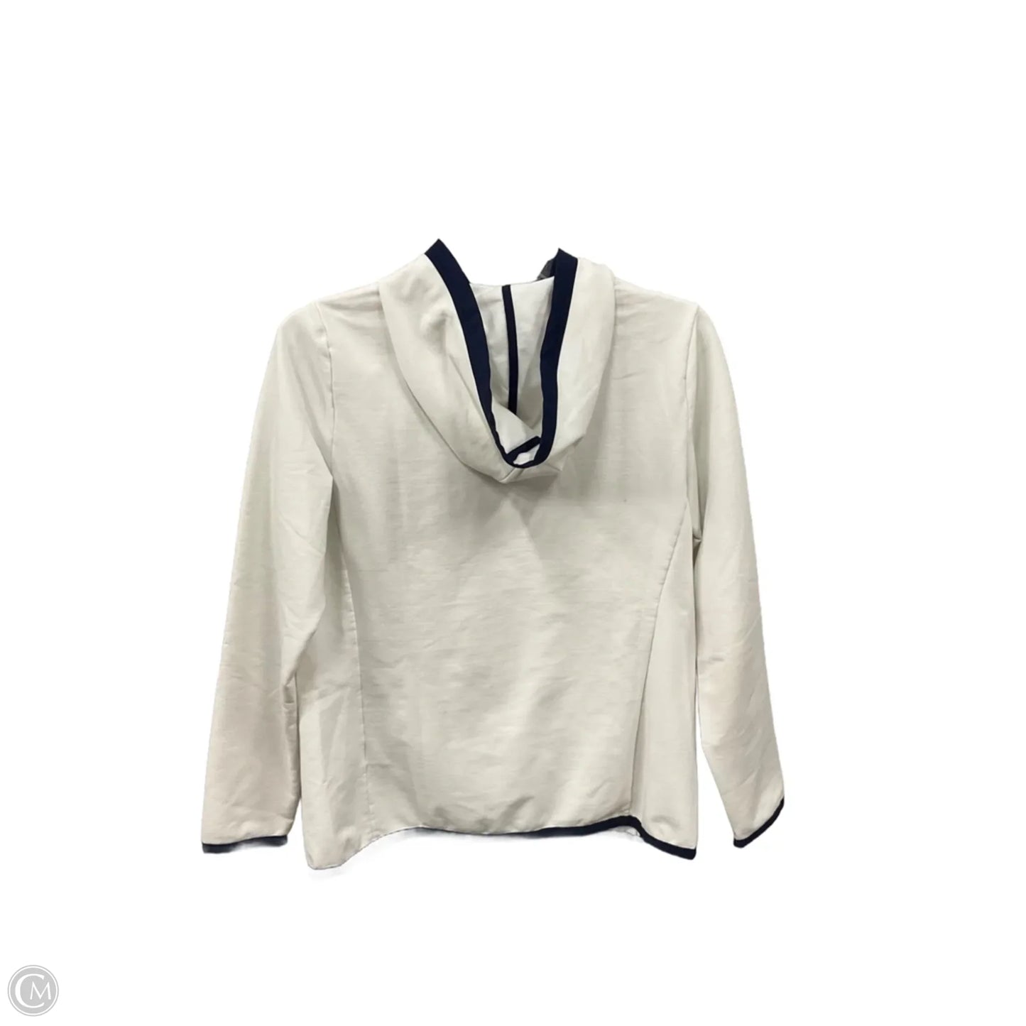 Athletic Jacket By Lauren By Ralph Lauren In Blue & White, Size: L