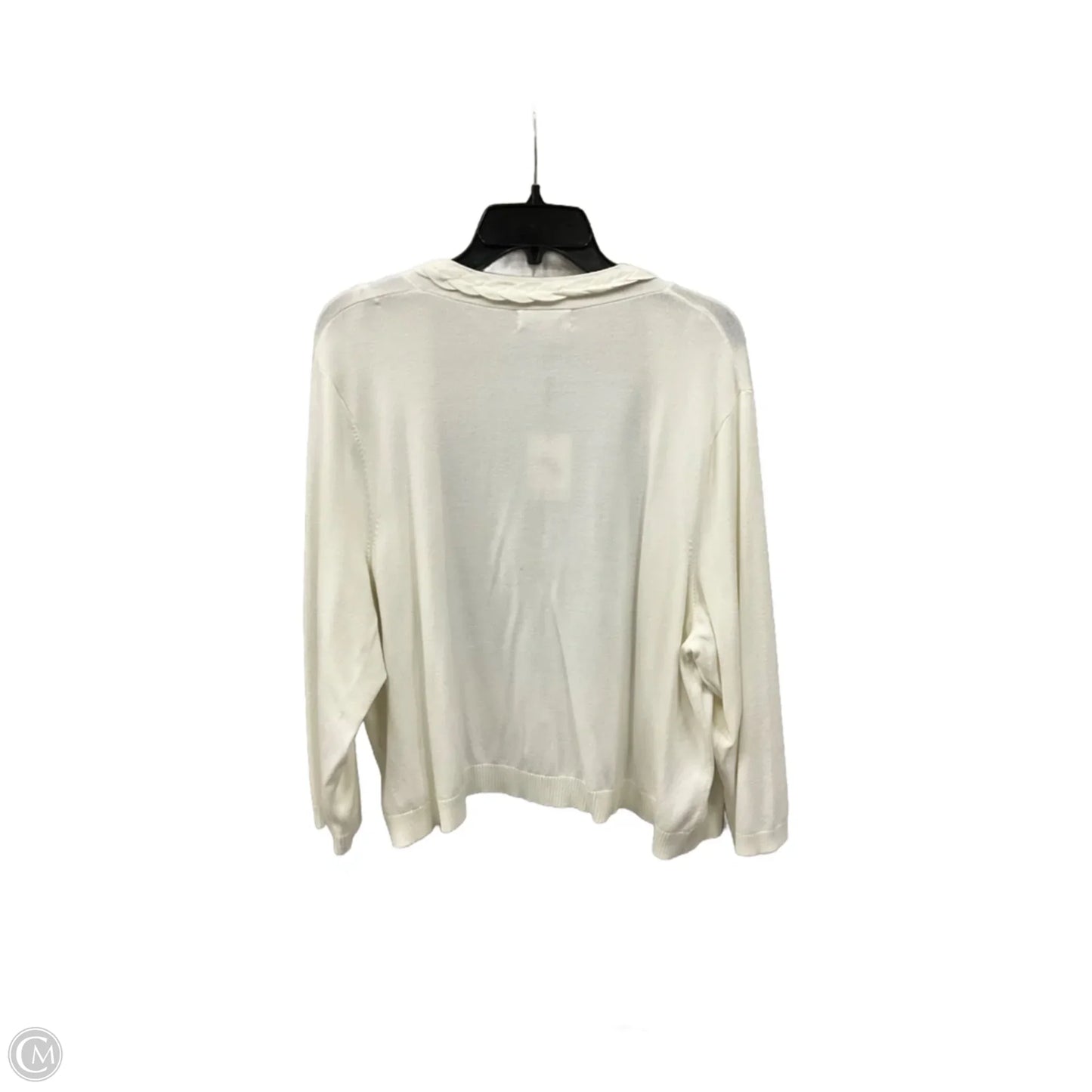 Cardigan By Calvin Klein In White, Size: 2x