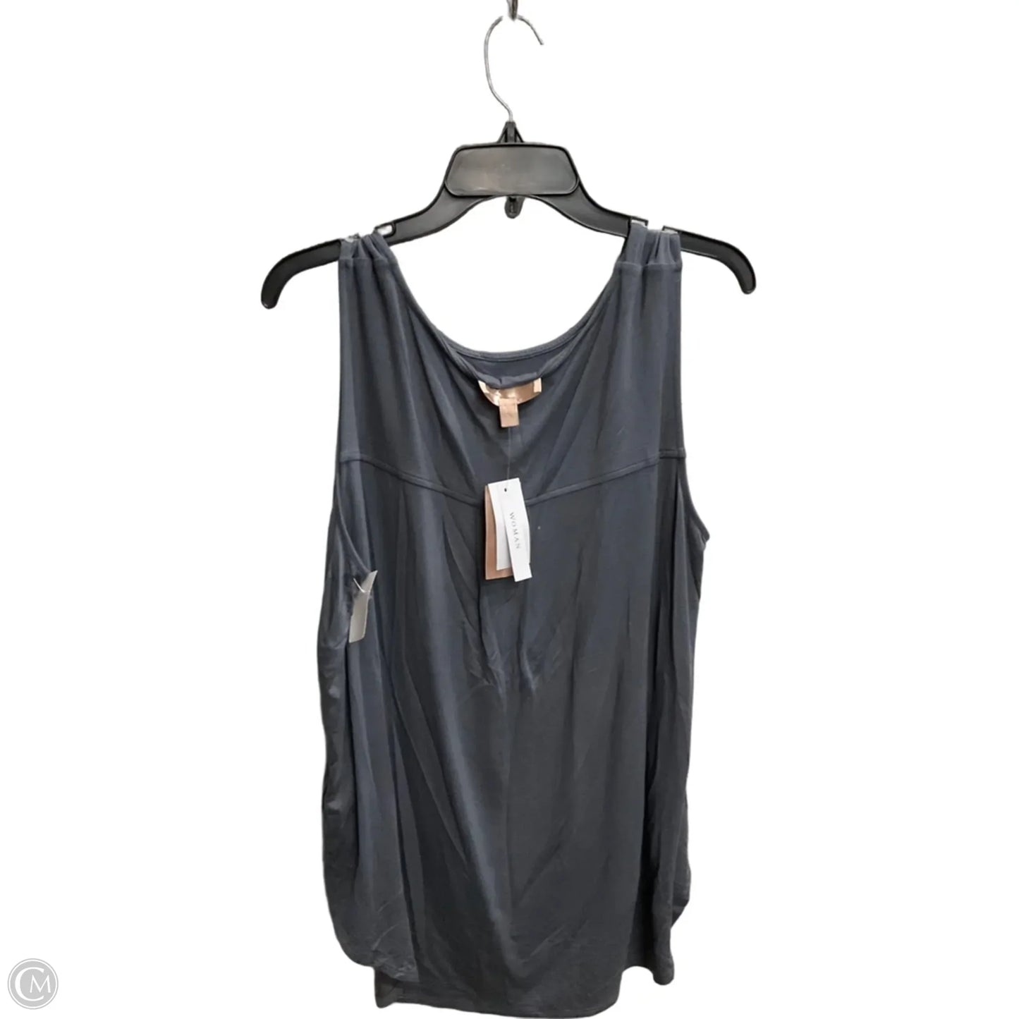 Top Sleeveless By Philosophy In Grey, Size: 1x