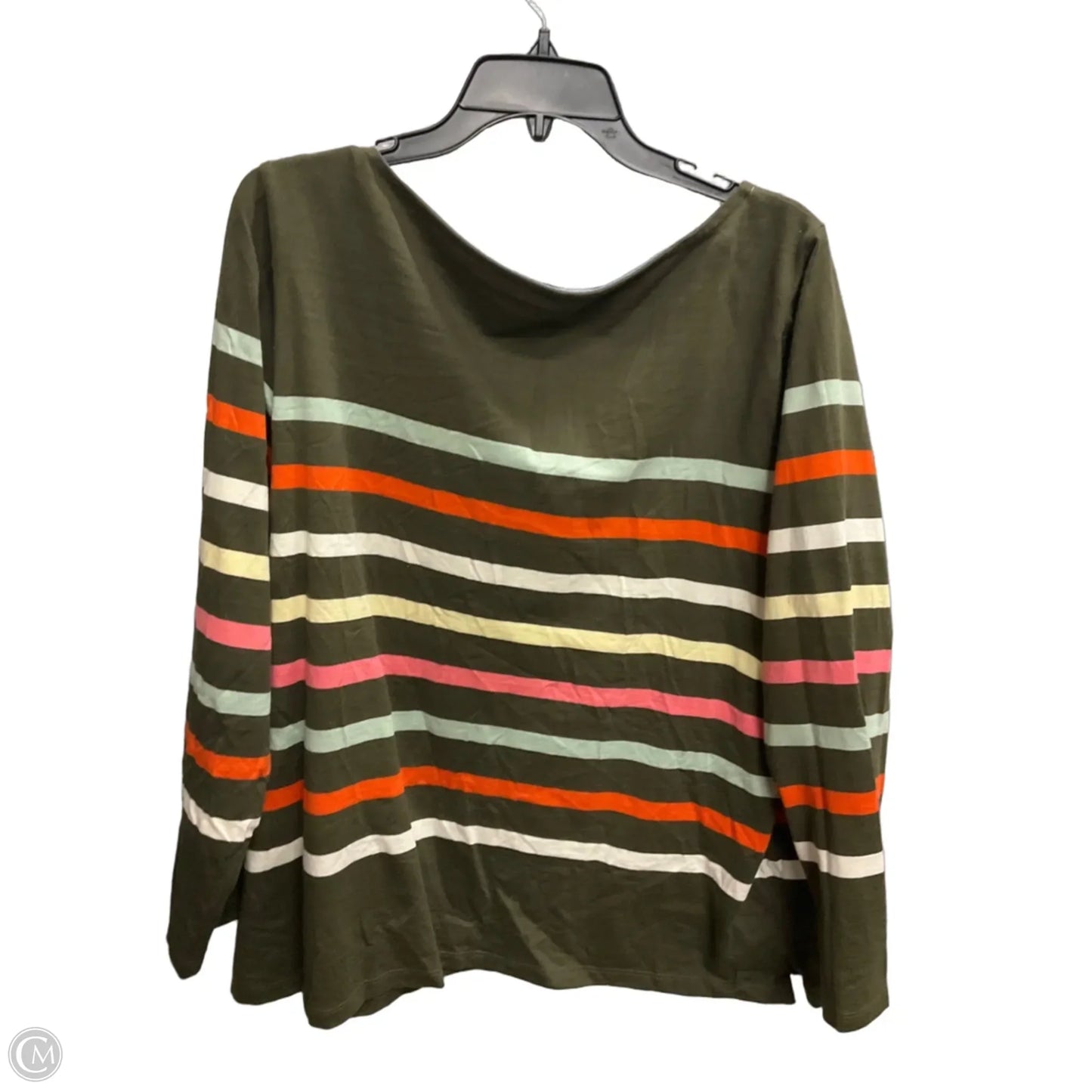 Top Long Sleeve By Talbots In Green, Size: Xl