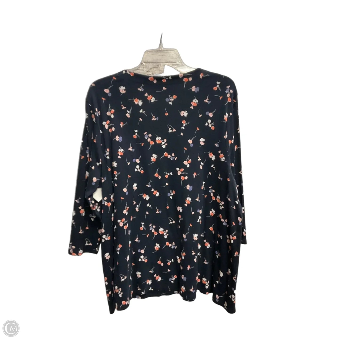 Top Long Sleeve By J. Jill In Floral Print, Size: Xl