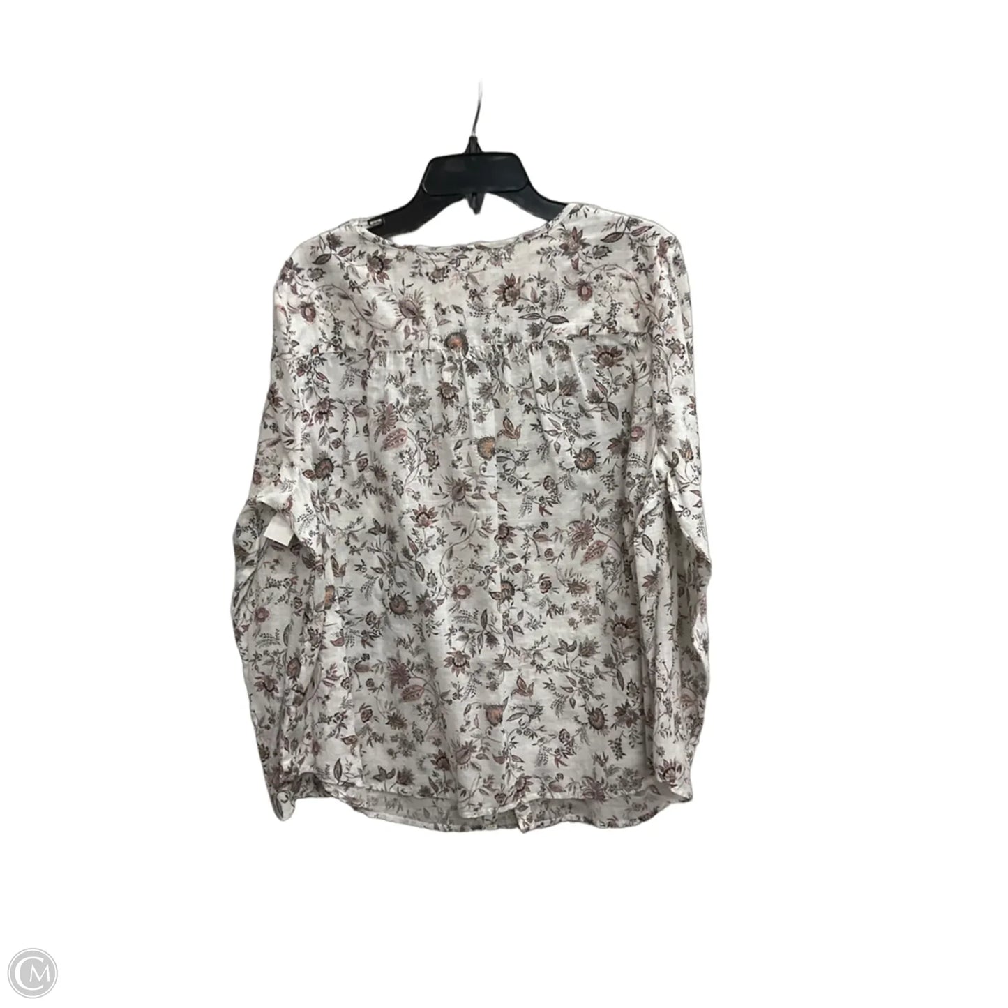 Blouse Long Sleeve By J. Jill In Floral Print, Size: Xl