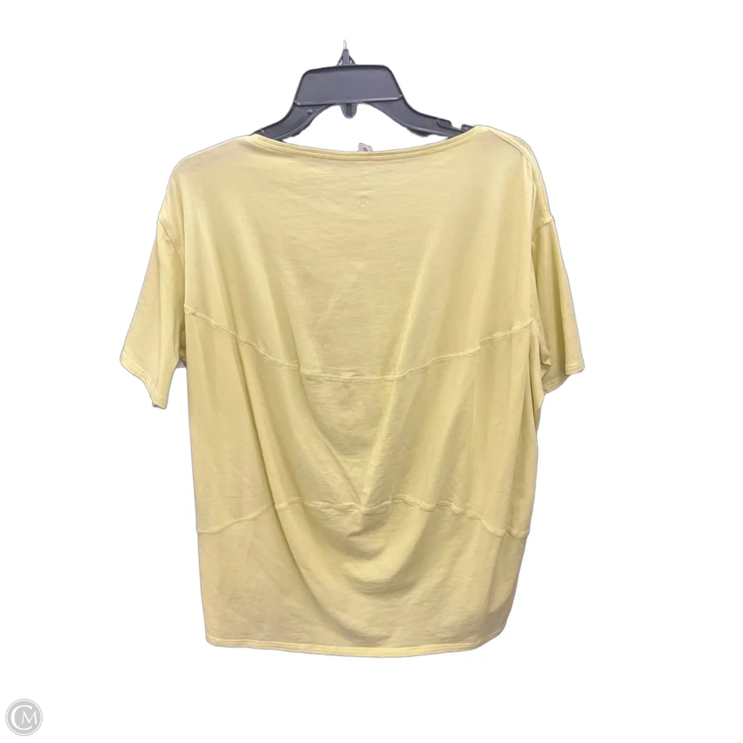 Athletic Top Short Sleeve By Lululemon In Yellow, Size: M