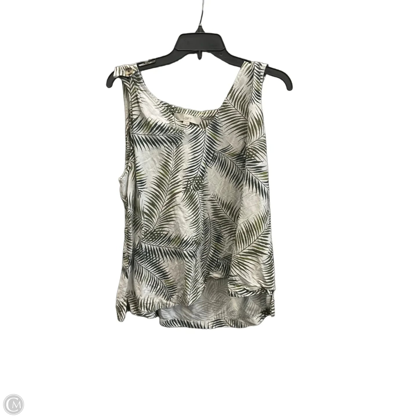 Top Sleeveless By Loft In Tropical Print, Size: Xl
