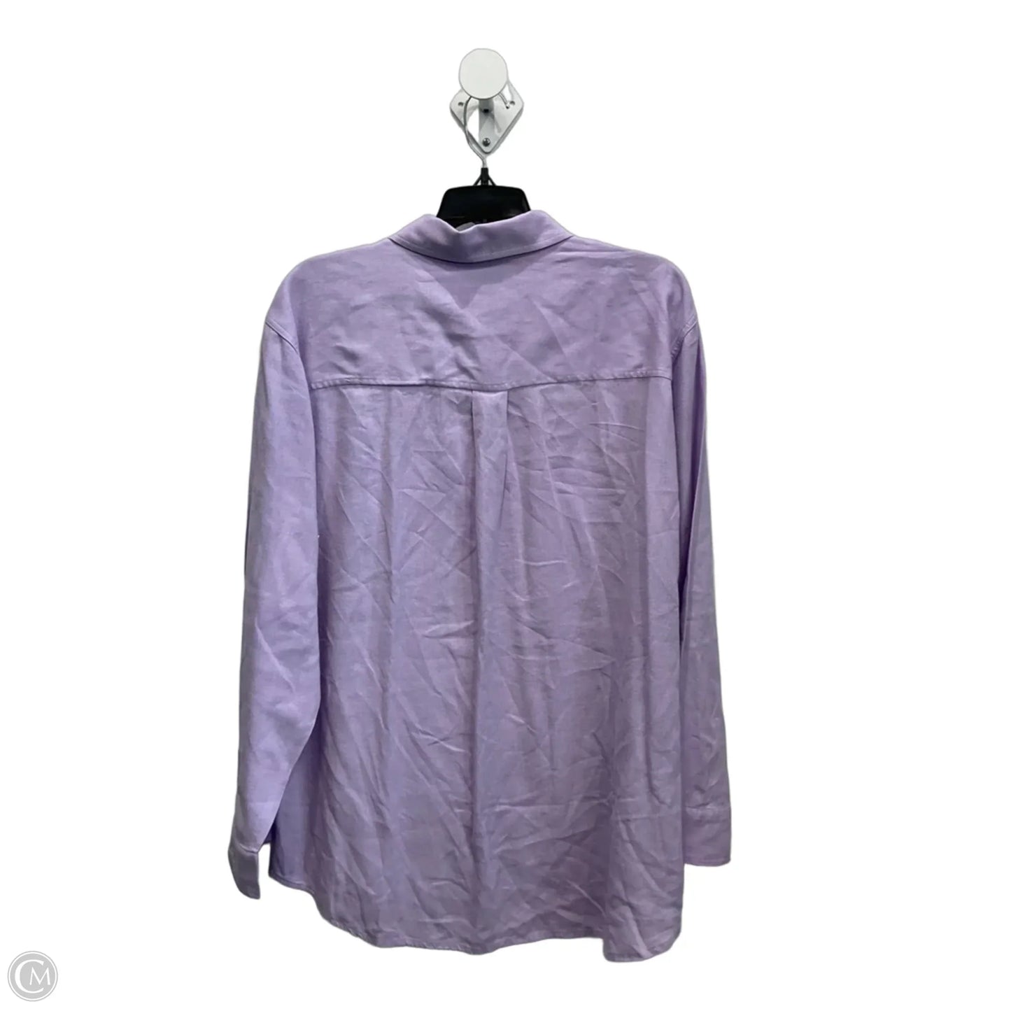 Blouse Long Sleeve By Gap In Purple, Size: M
