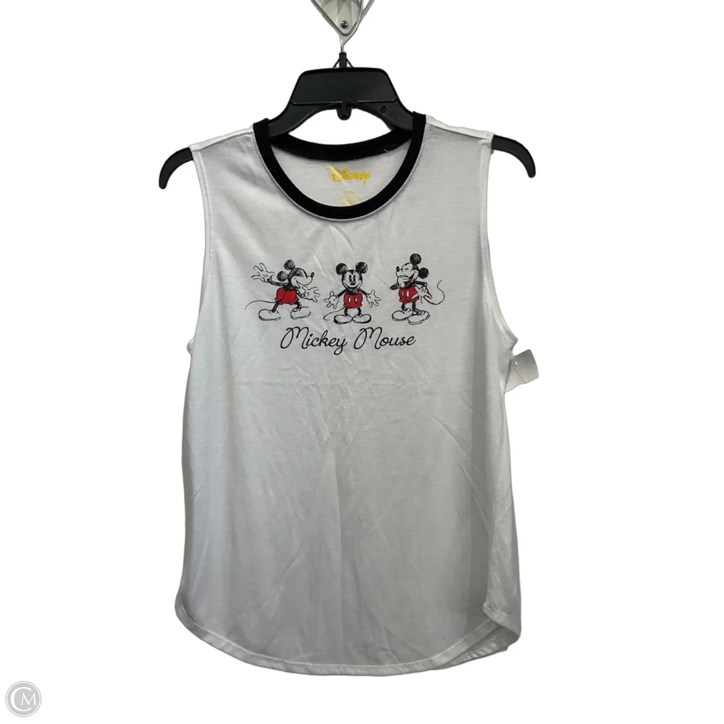 Top Sleeveless By Disney In White, Size: L