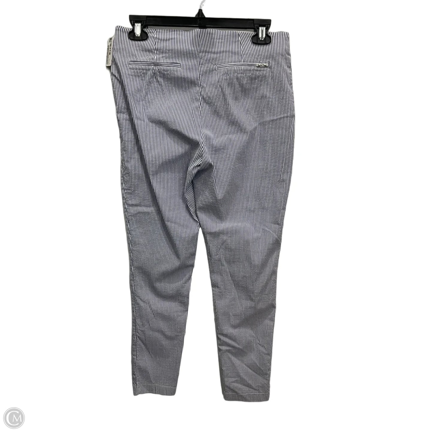 Pants Cropped By Calvin Klein In Blue & White, Size: 10