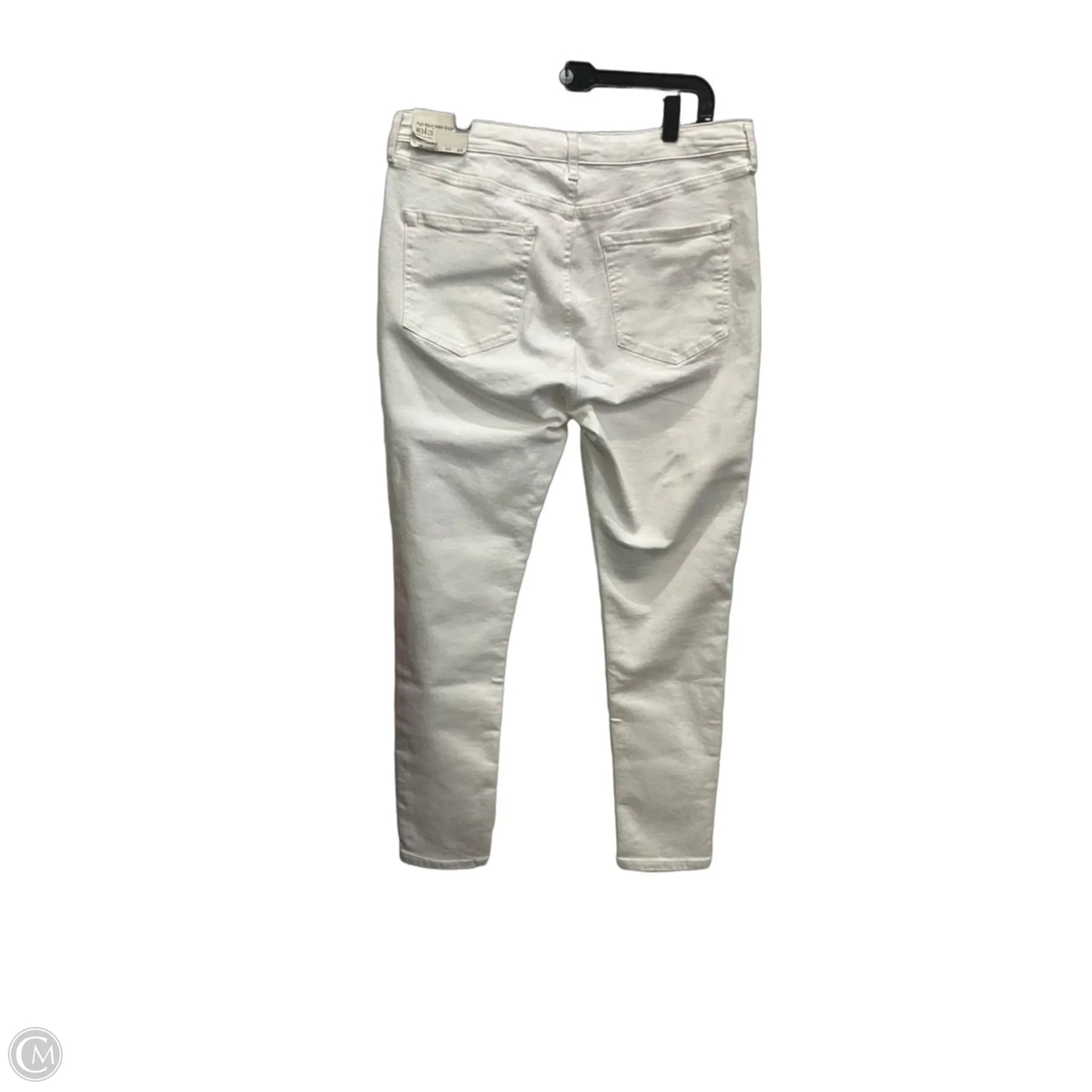 Jeans Skinny By Top Shop In White Denim, Size: 12
