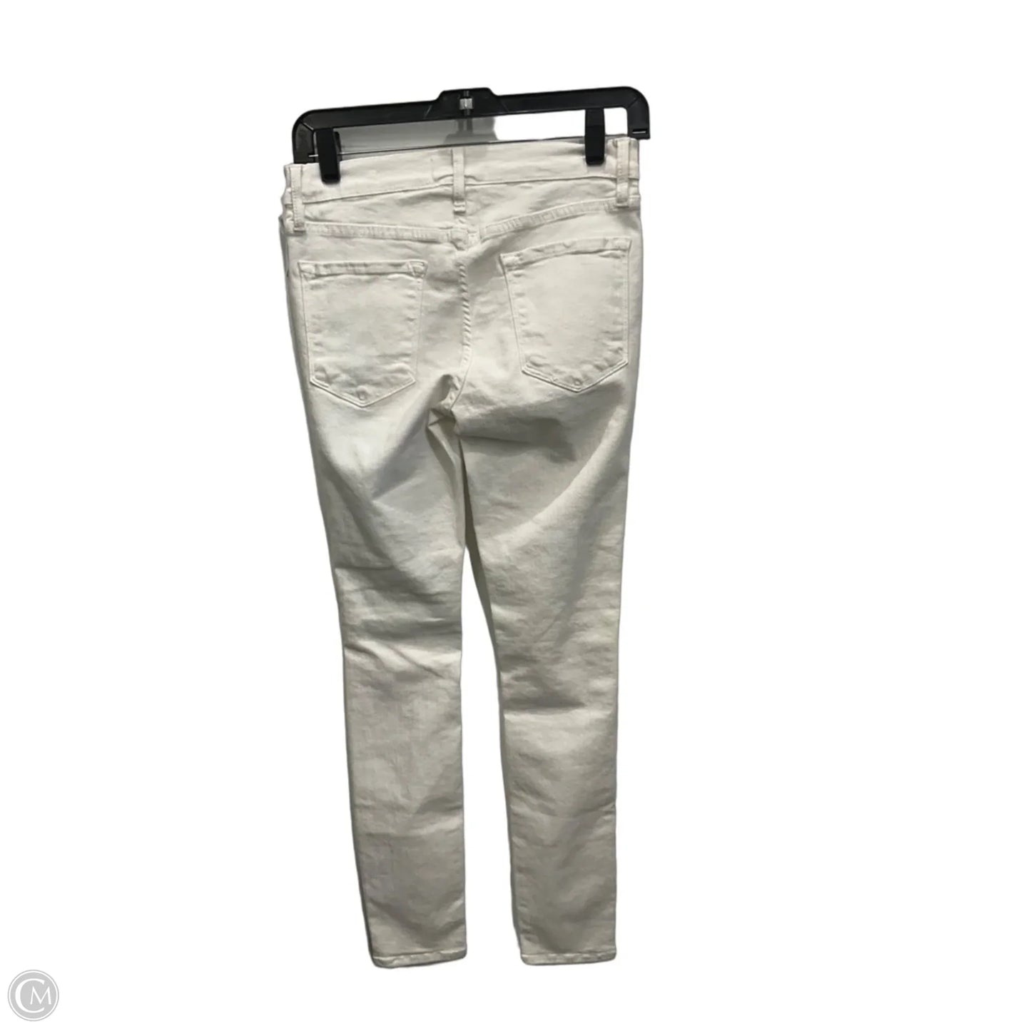 Jeans Skinny By Frame In White Denim, Size: 6