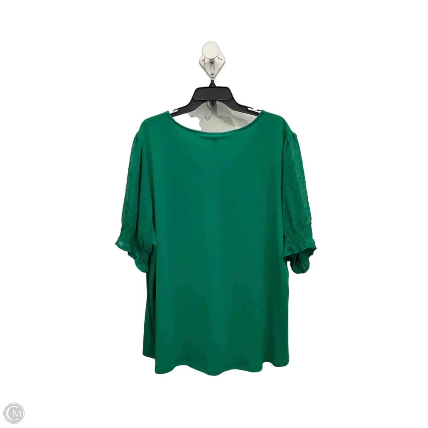 Top Short Sleeve By Adrianna Papell In Green, Size: 3x