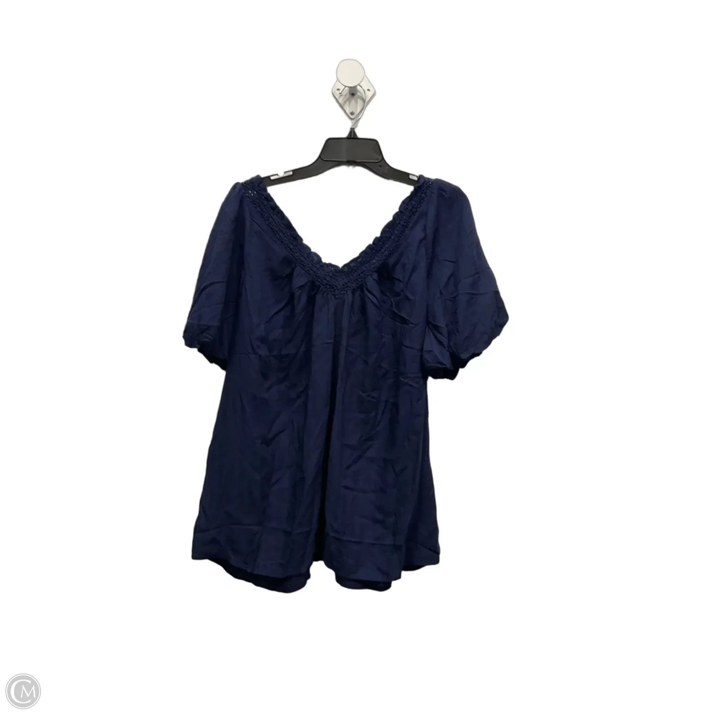 Top Short Sleeve By Torrid In Navy, Size: 1x