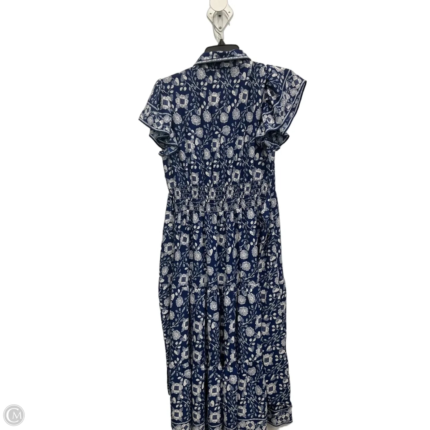 Dress Casual Midi By Max Studio In Blue & White, Size: S
