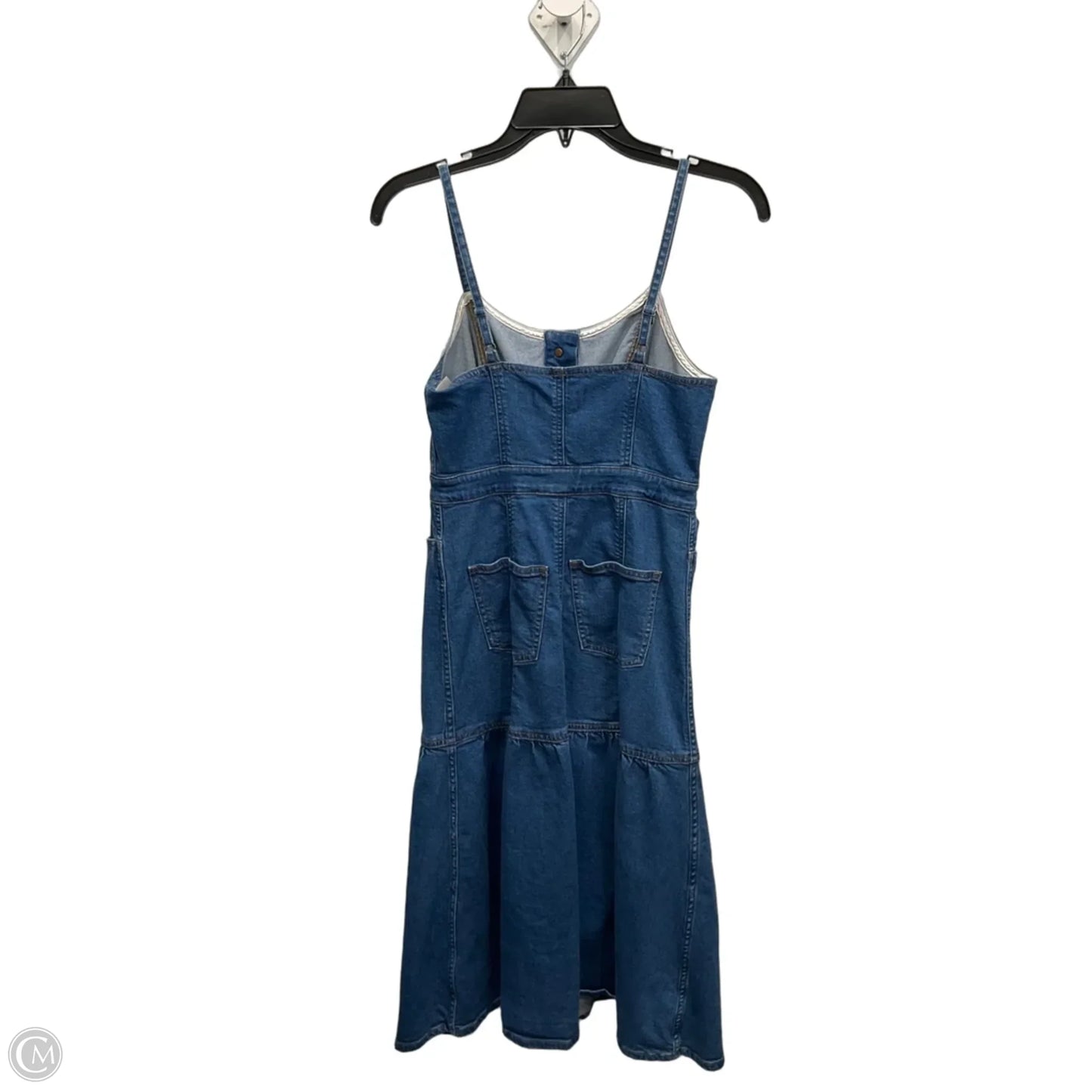 Dress Casual Midi By Madewell In Blue Denim, Size: Xs