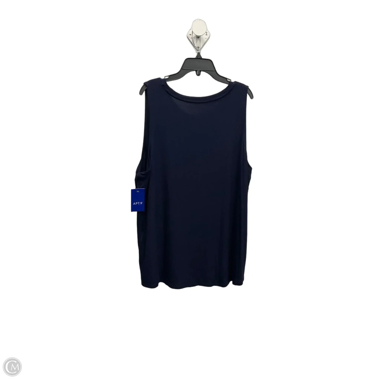 Top Sleeveless By Apt 9 In Blue, Size: Xxl