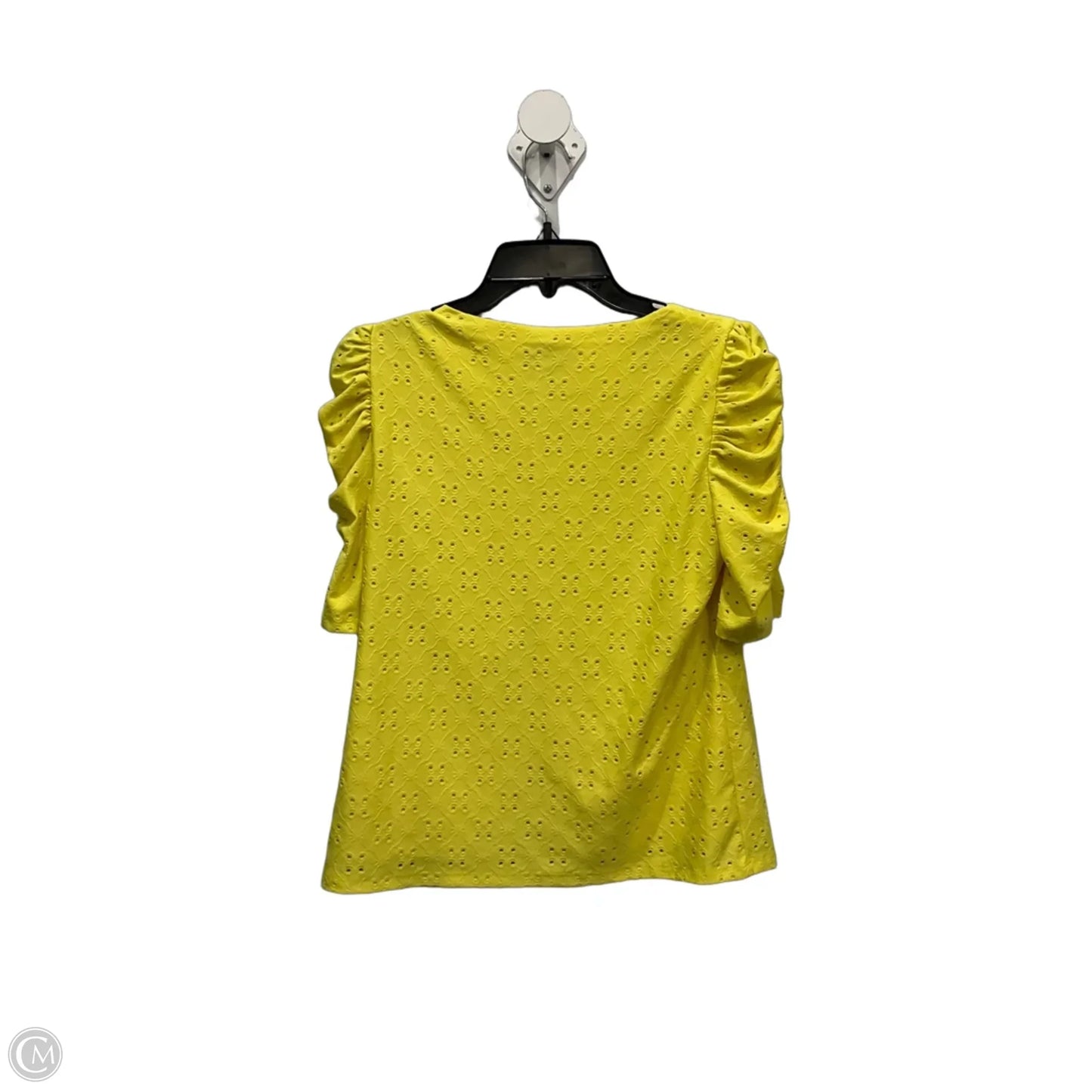 Top Short Sleeve By Cece In Yellow, Size: S